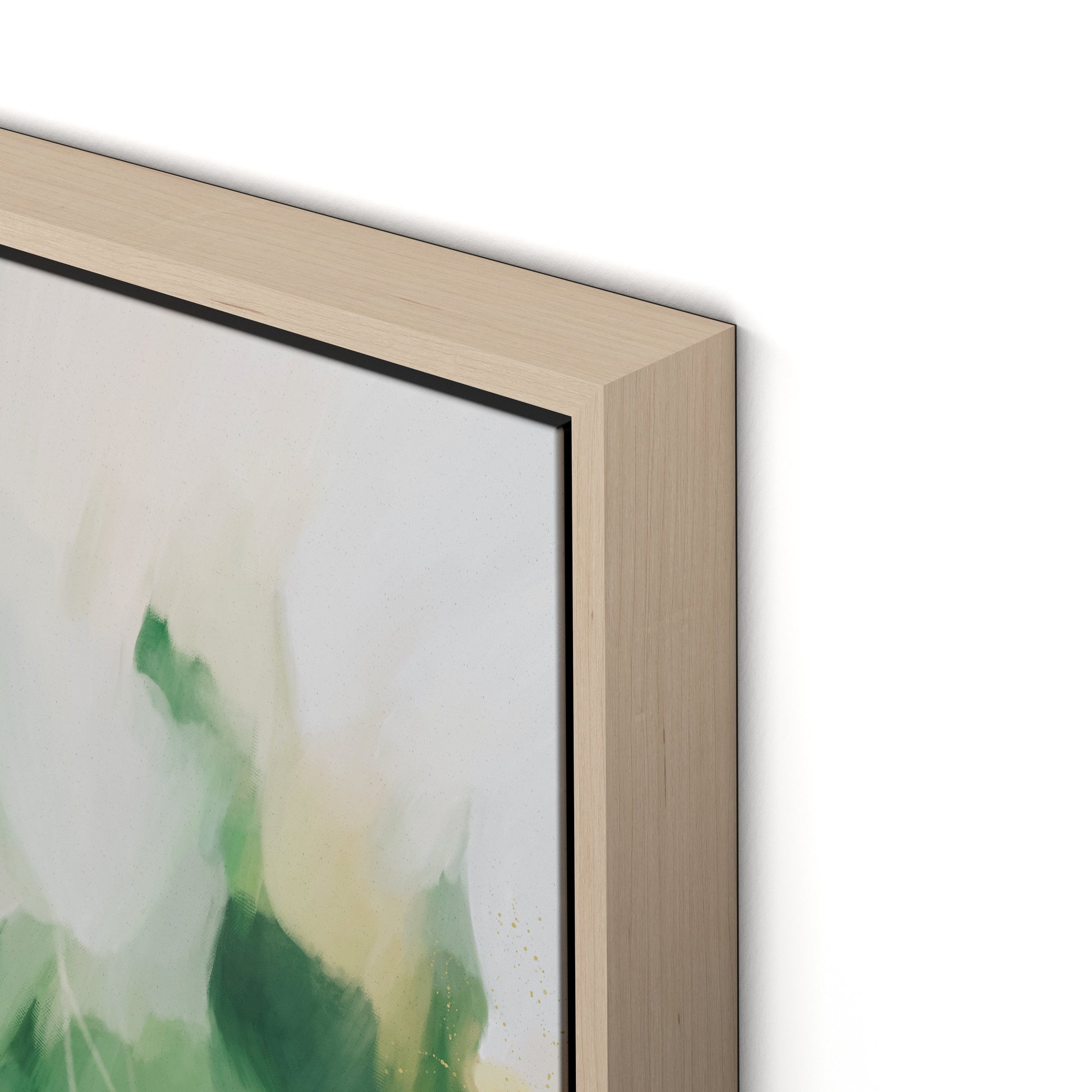 Evergreen Canvas Floater Framed / 32 x 32 in / Natural Maple