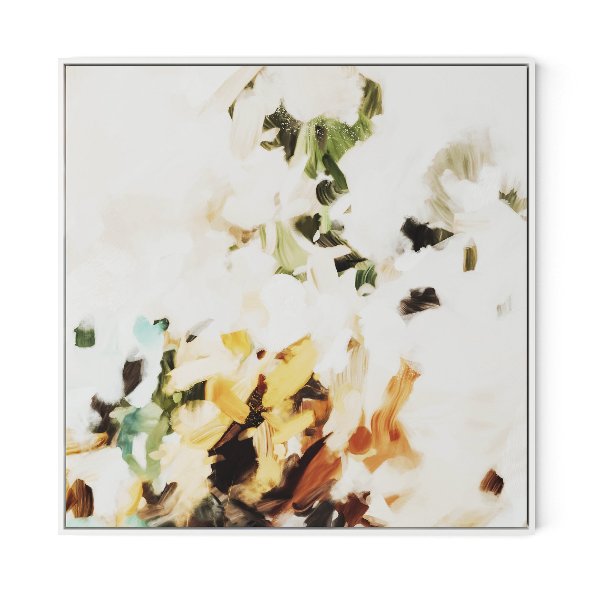 Hayden Canvas Floater Framed / 32 x 32 in / White