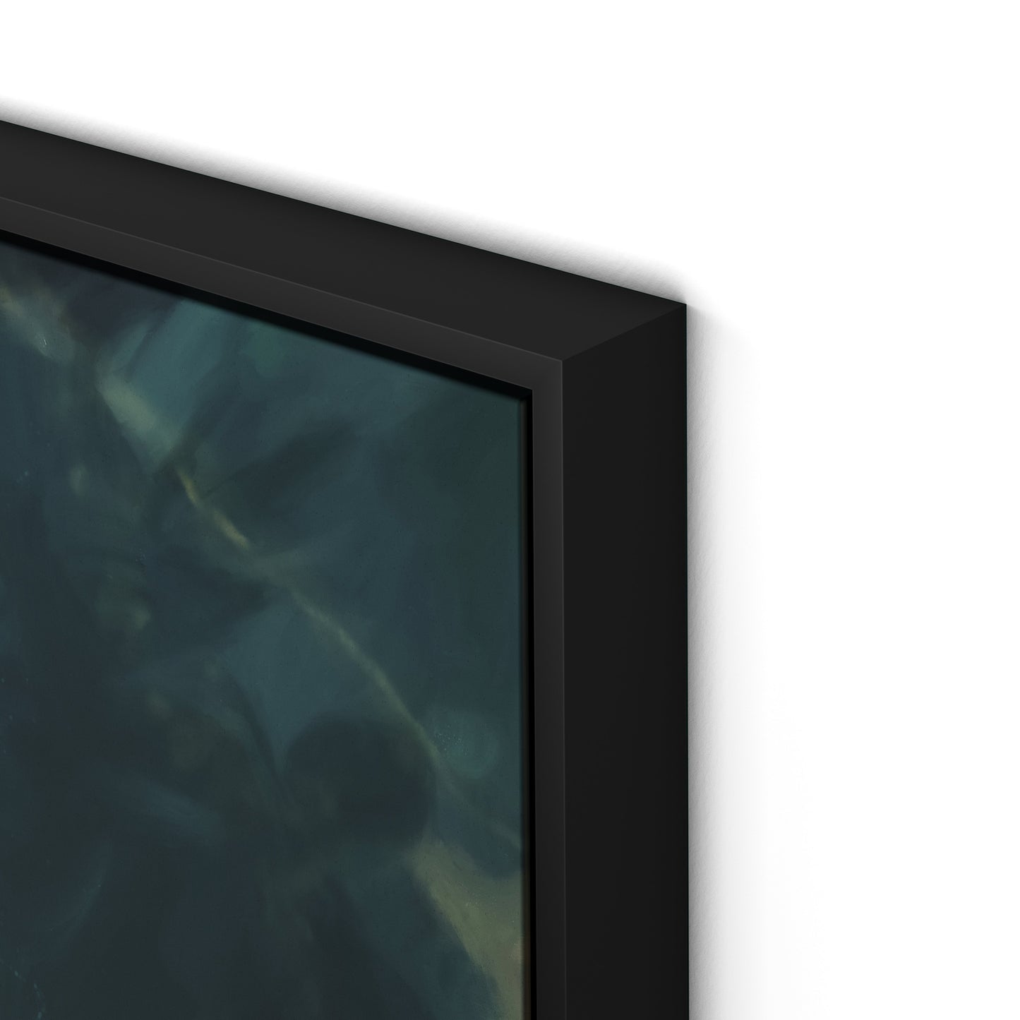 Geo Canvas Floater Framed / 32 x 32 in / Black