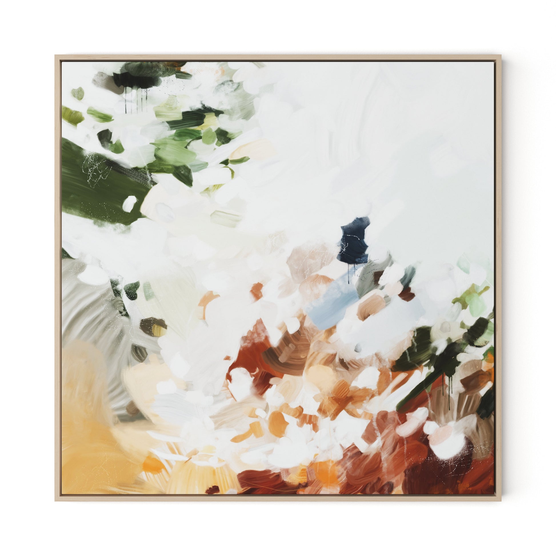 Avis Canvas Floater Framed / 32 x 32 in / Natural Maple