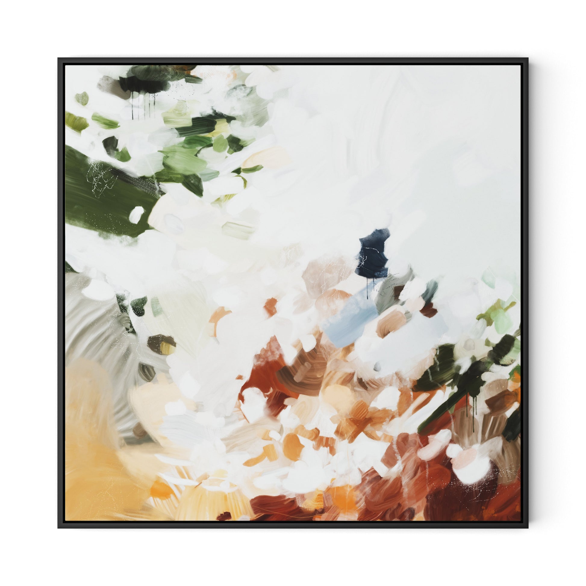 Avis Canvas Floater Framed / 32 x 32 in / Black