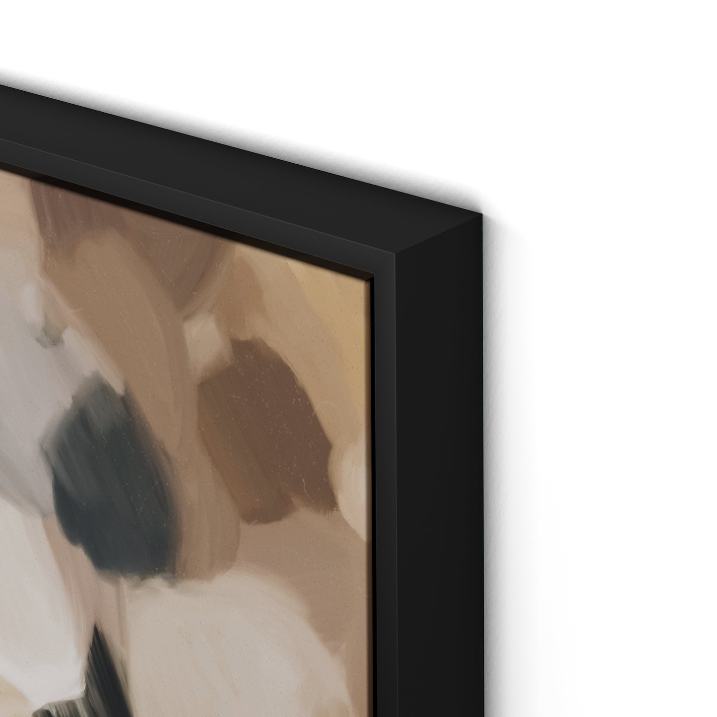 Indigo Canvas Floater Framed / 32 x 32 in / Black