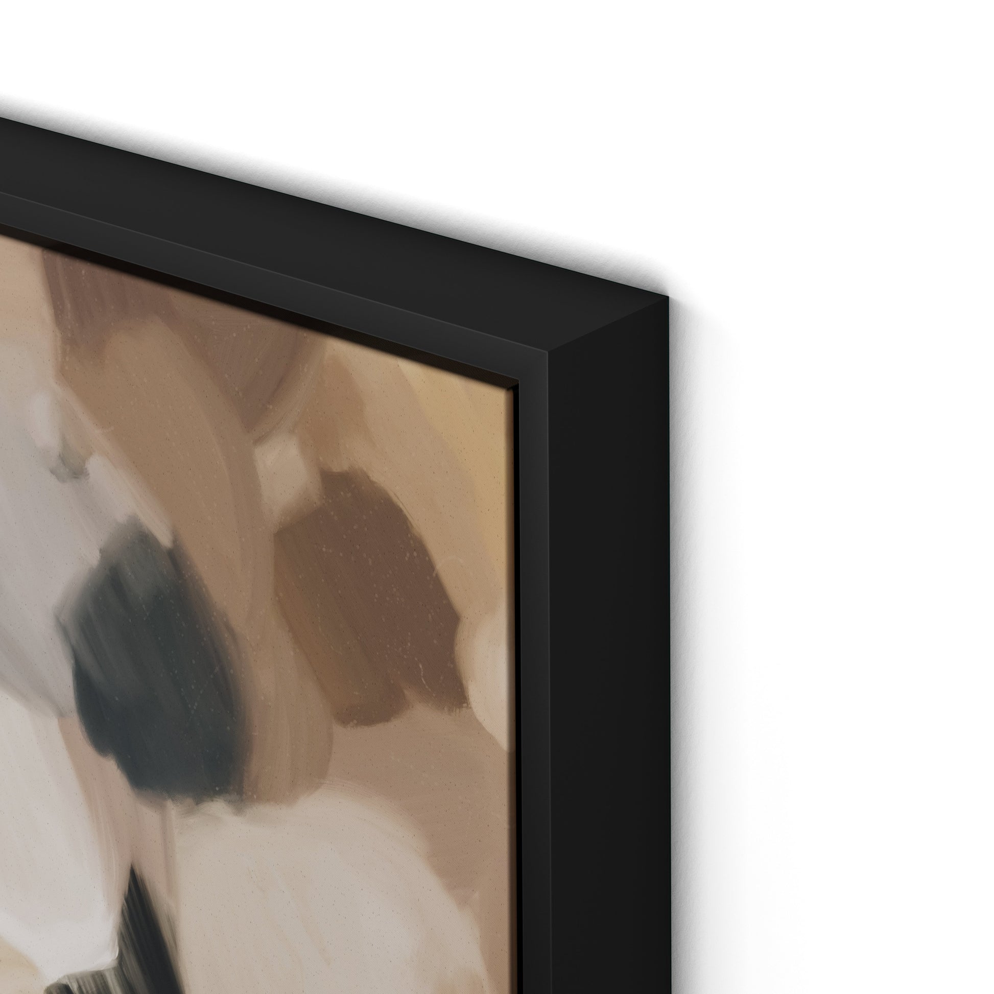 Indigo Canvas Floater Framed / 32 x 32 in / Black