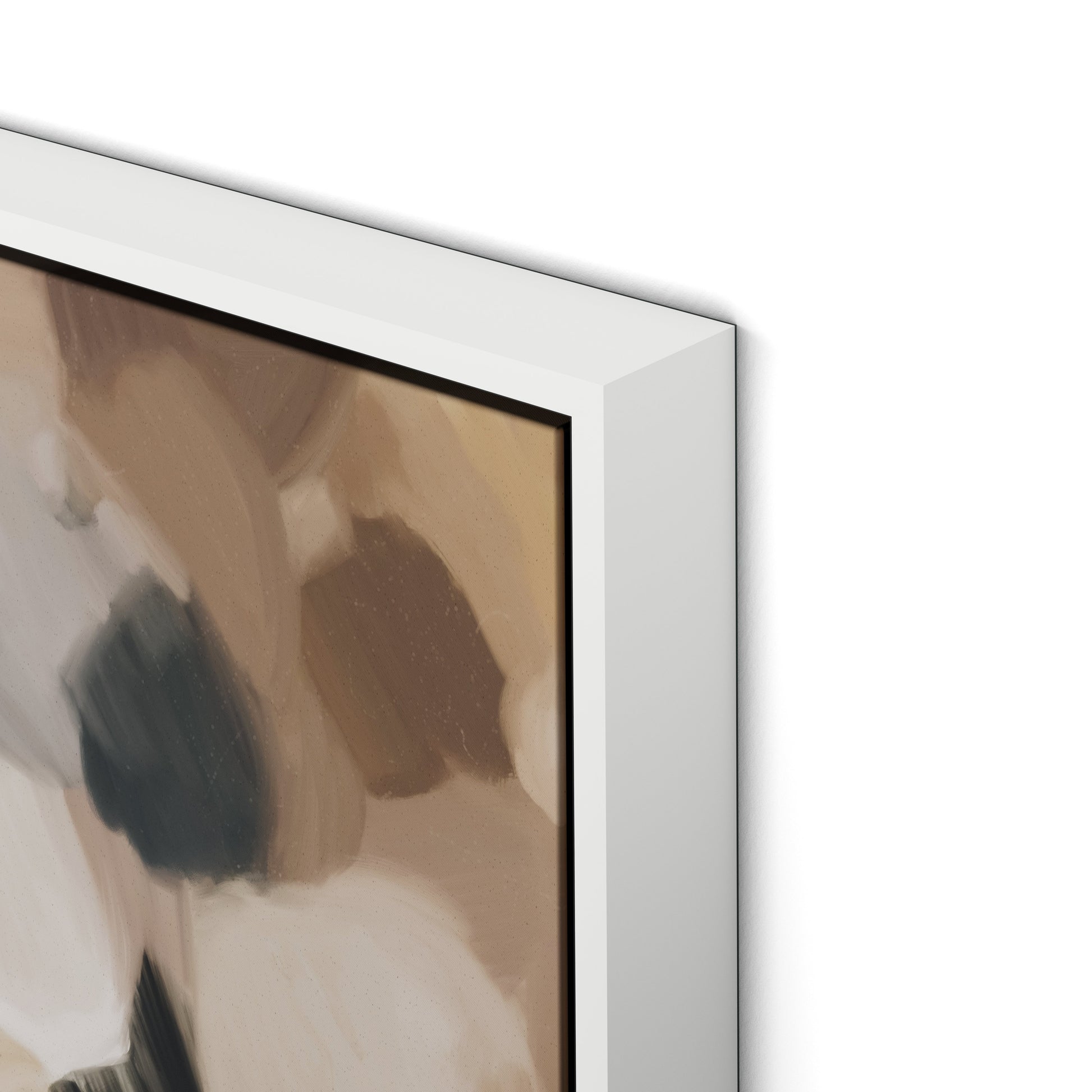 Indigo Canvas Floater Framed / 32 x 32 in / White