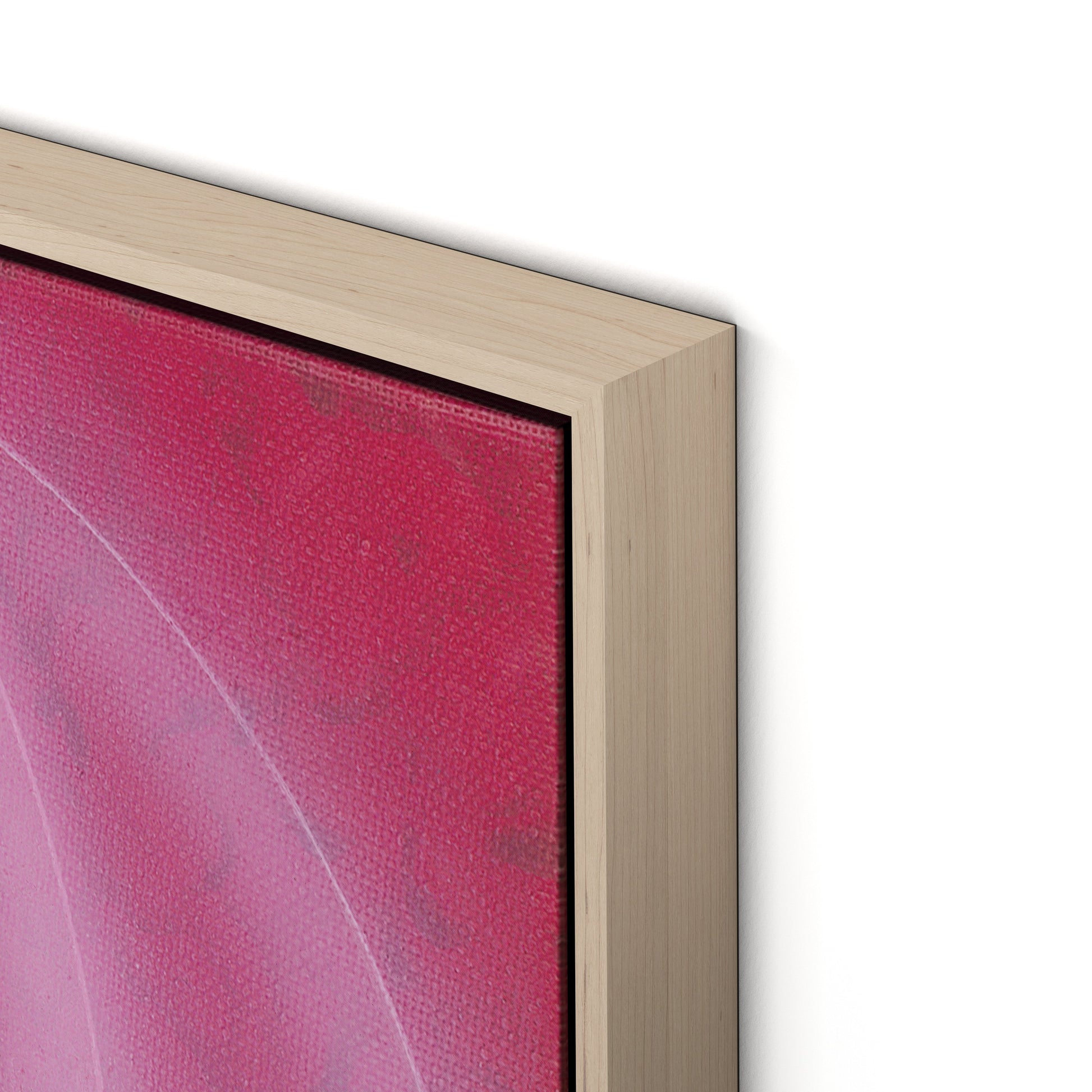 Rose II Canvas Floater Framed / 32 x 32 in / Natural Maple