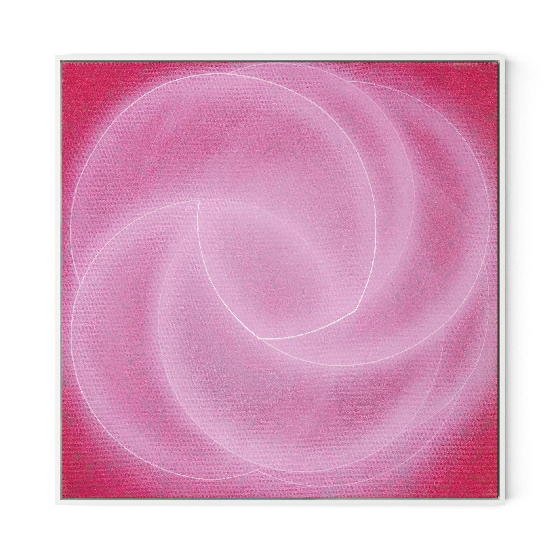 Rose II Canvas Floater Framed / 32 x 32 in / White