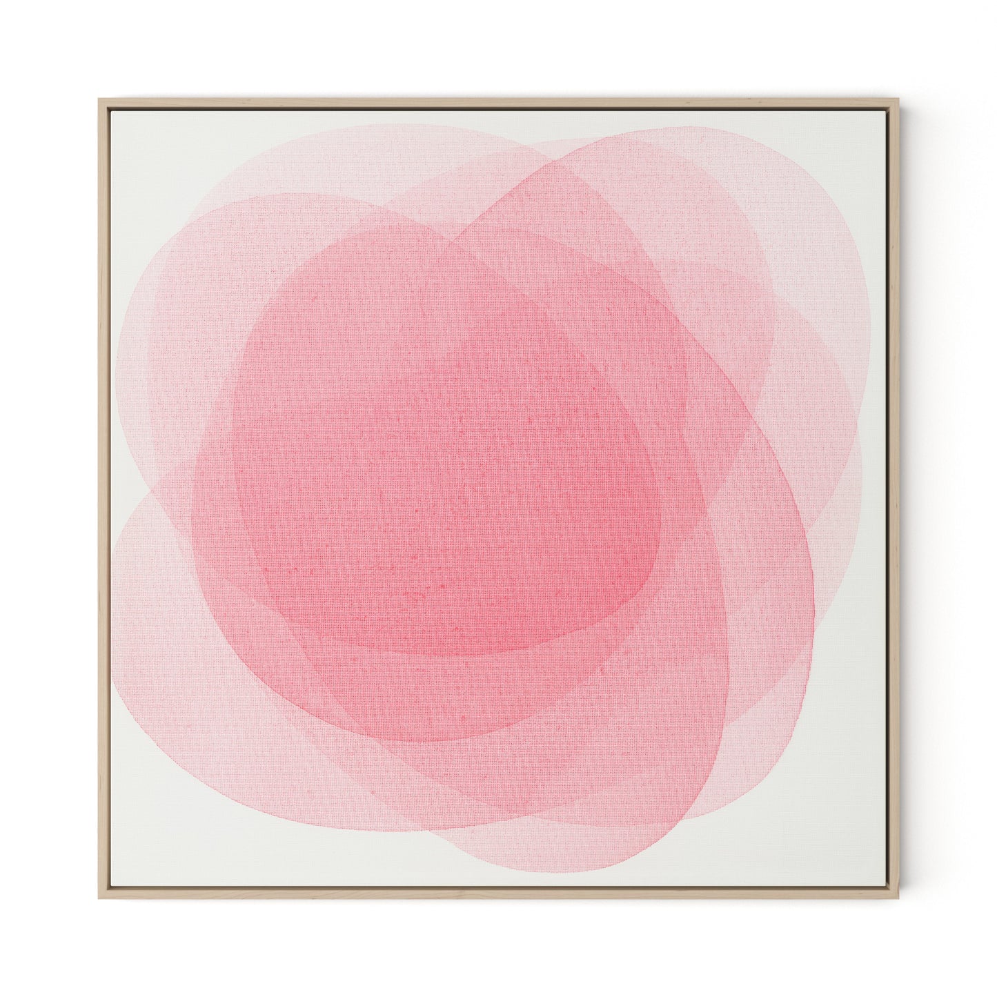 Rose I Canvas Floater Framed / 32 x 32 in / Natural Maple