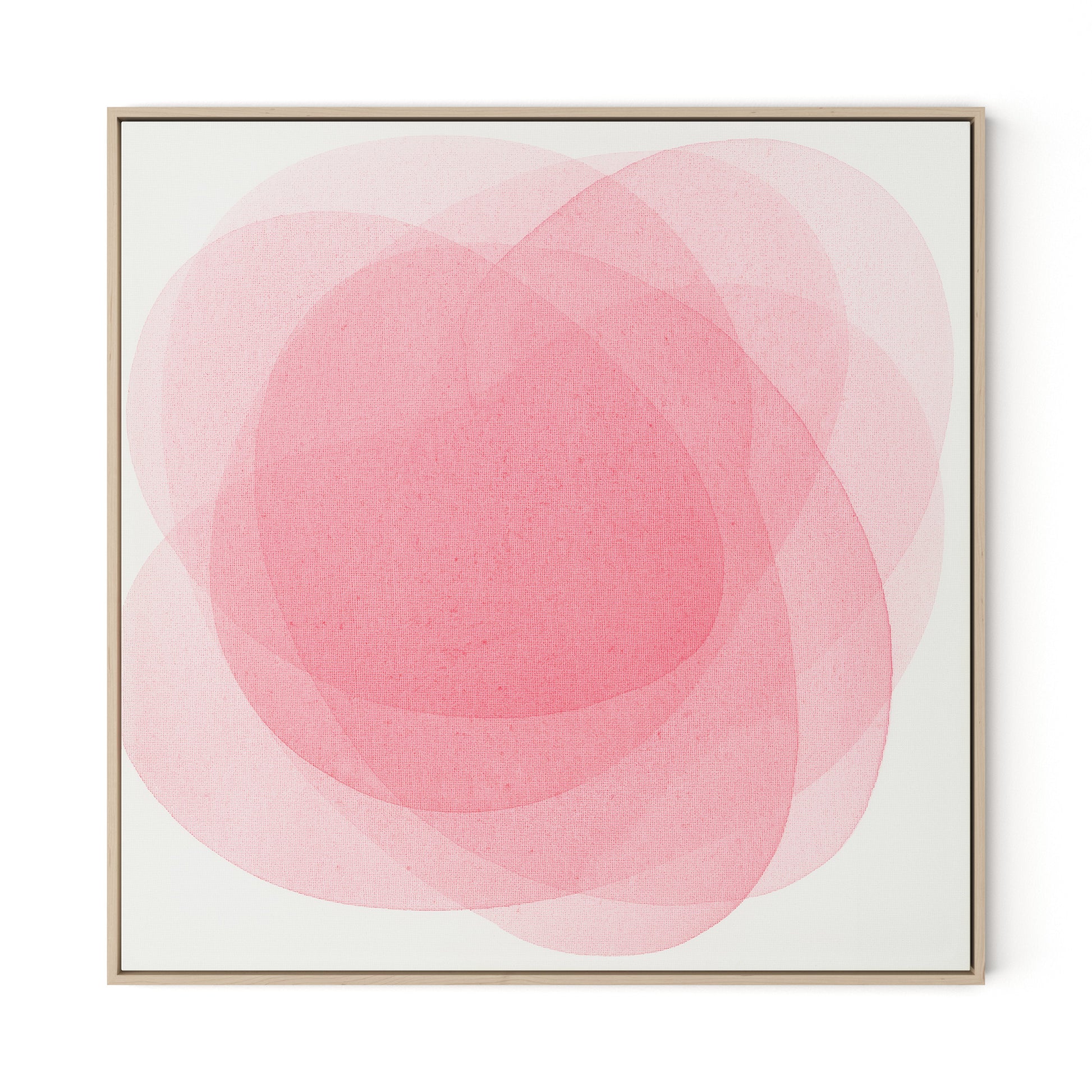 Rose I Canvas Floater Framed / 32 x 32 in / Natural Maple