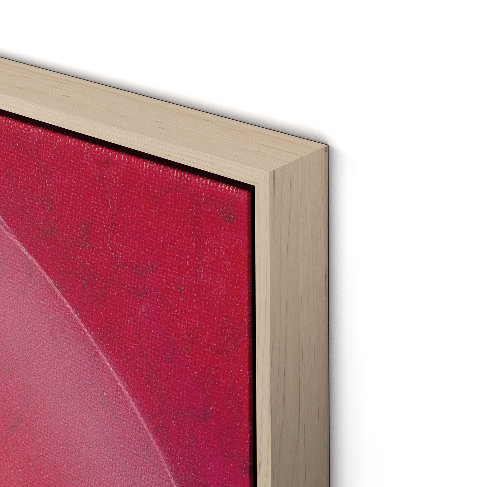 Rose III Canvas Floater Framed / 32 x 32 in / Natural Maple