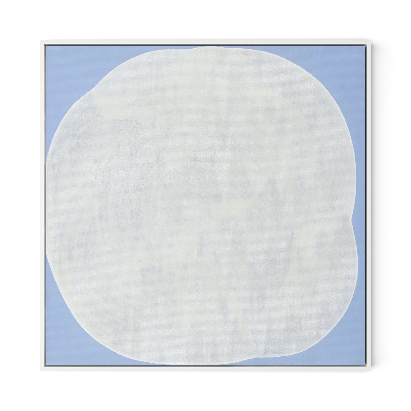 Pearl Canvas Floater Framed / 32 x 32 in / White