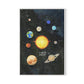 Solar System Canvas Floater Framed / 22 x 32 in / White
