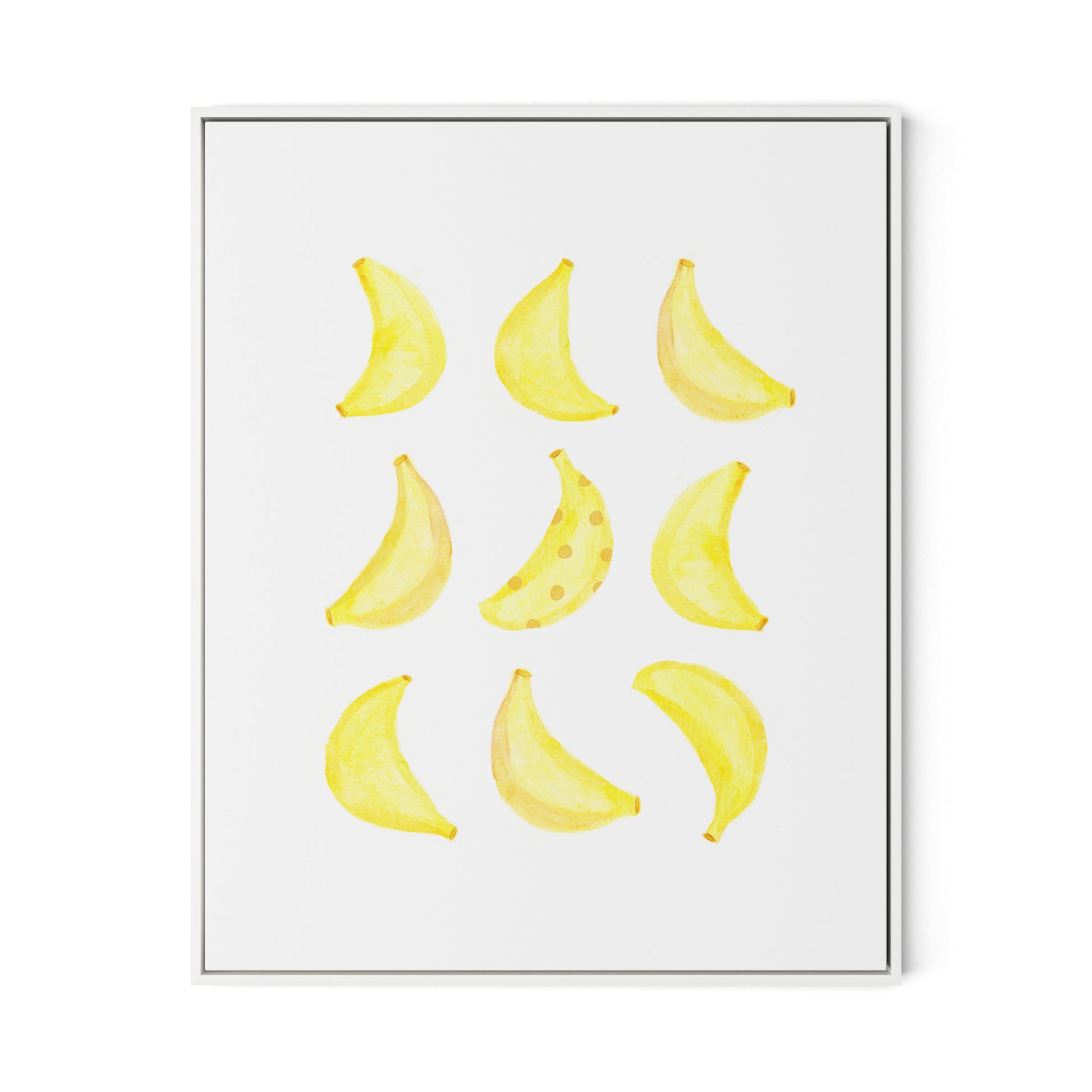 Bananarama Canvas Floater Framed / 26 x 32 in / White