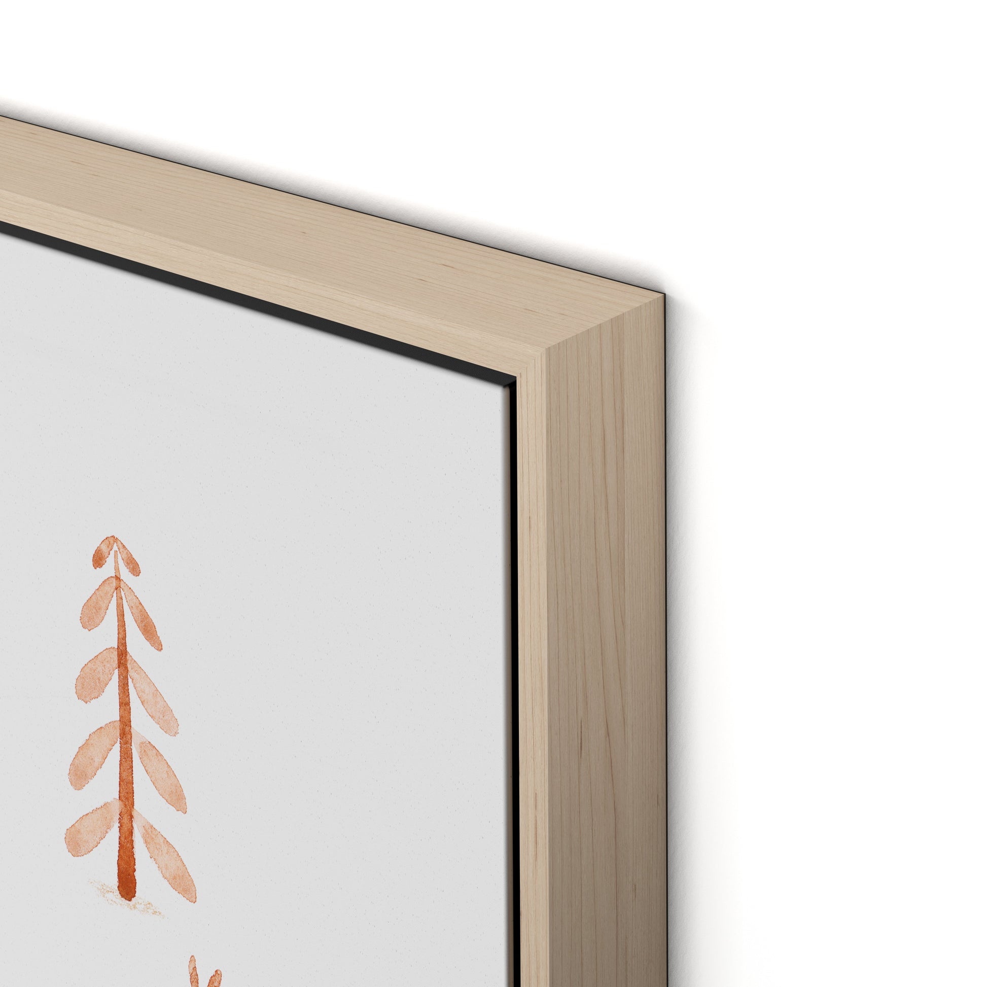 Cozy Forest Canvas Floater Framed / 26 x 32 in / Natural Maple