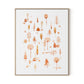 Cozy Forest Canvas Floater Framed / 26 x 32 in / Natural Maple