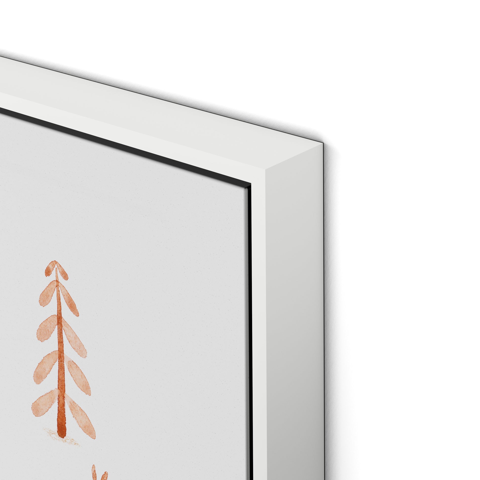 Cozy Forest Canvas Floater Framed / 26 x 32 in / White