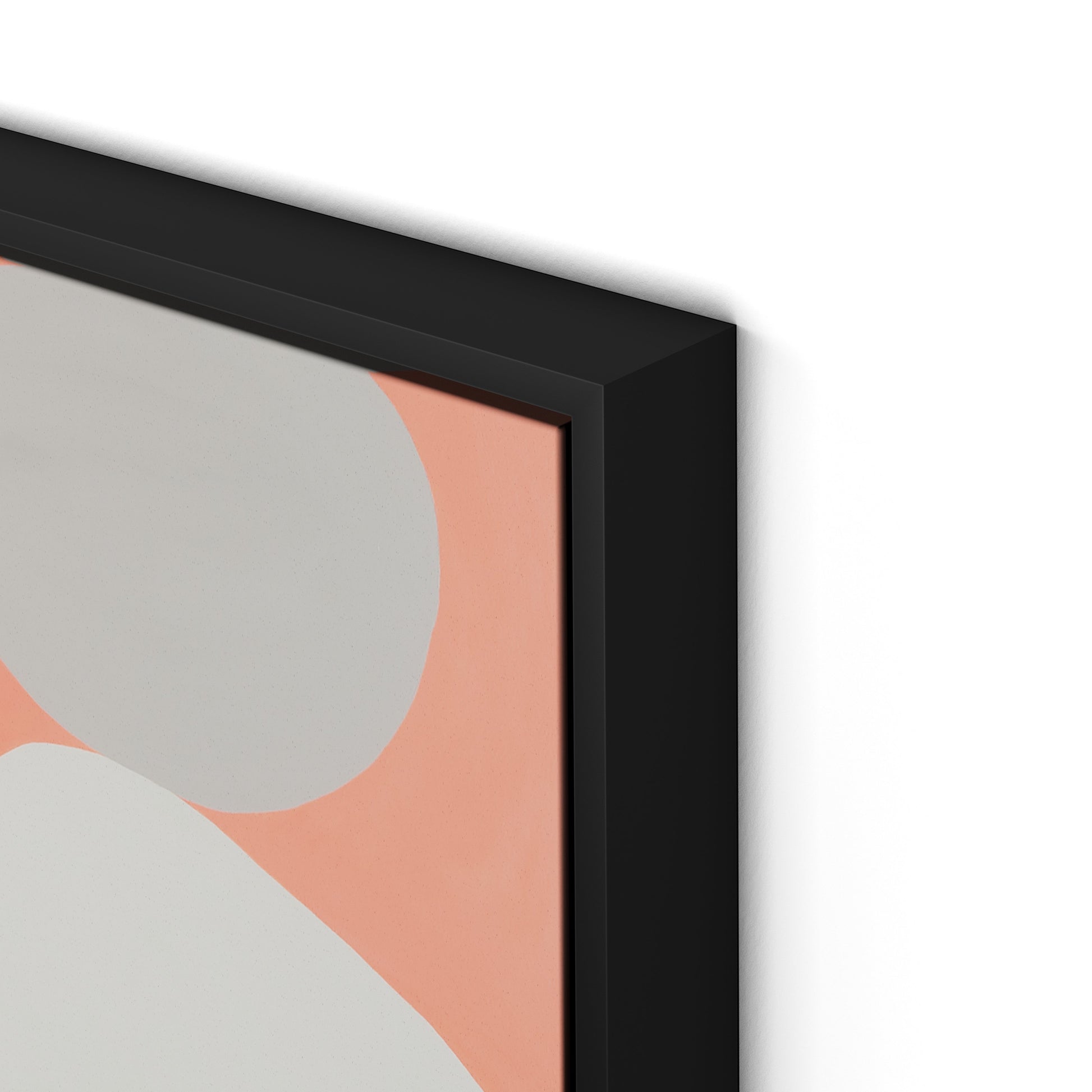 Pink Party Stack Canvas Floater Framed / 20.5 x 32 in / Black