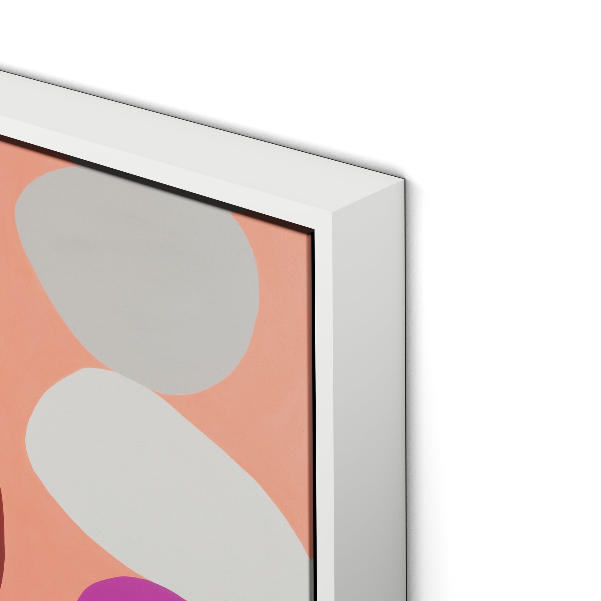 Pink Party Stack Canvas Floater Framed / 15.5 x 24 in / White