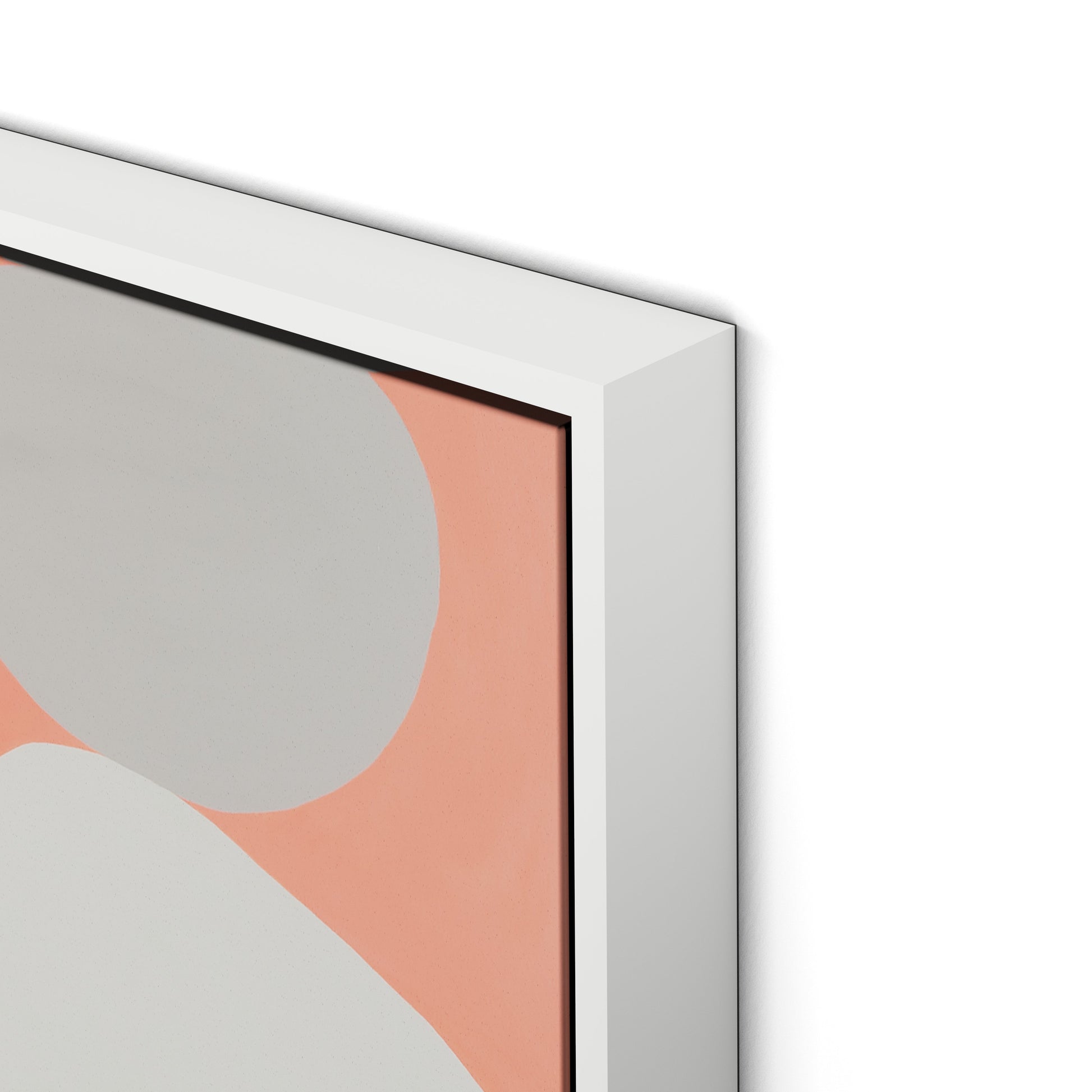 Pink Party Stack Canvas Floater Framed / 20.5 x 32 in / White