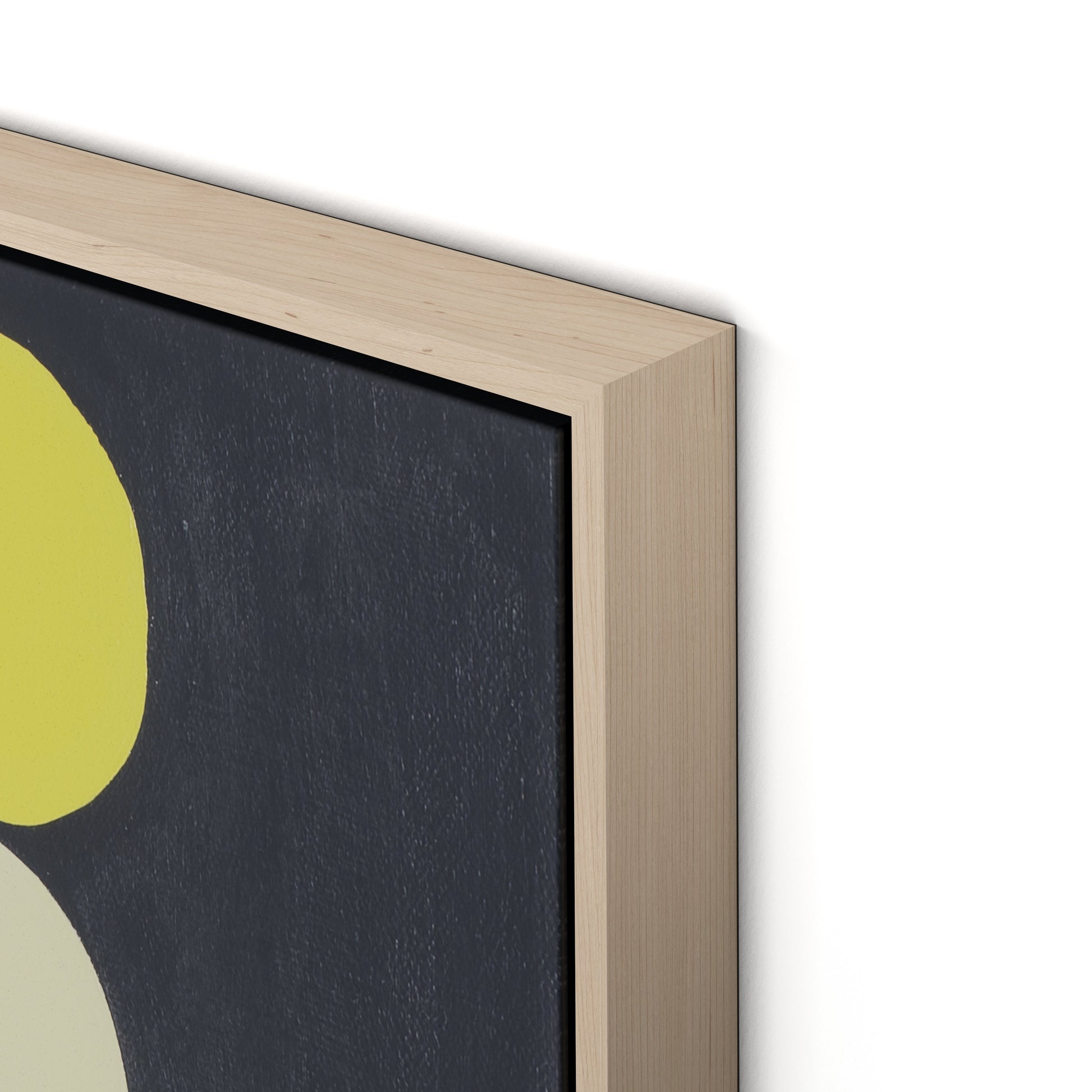 Citron Stack Canvas Floater Framed / 24 x 32 in / Natural Maple