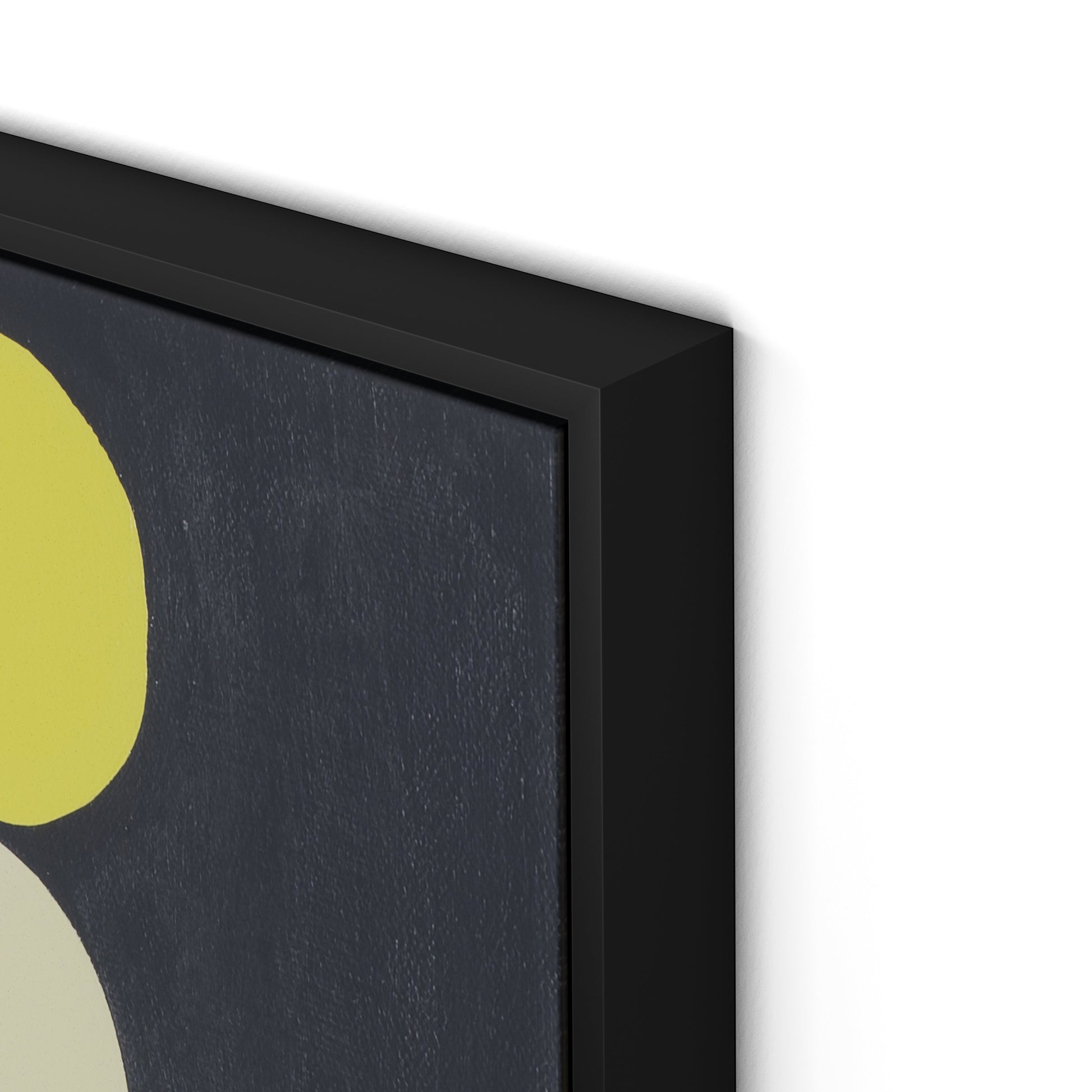 Citron Stack Canvas Floater Framed / 24 x 32 in / Black