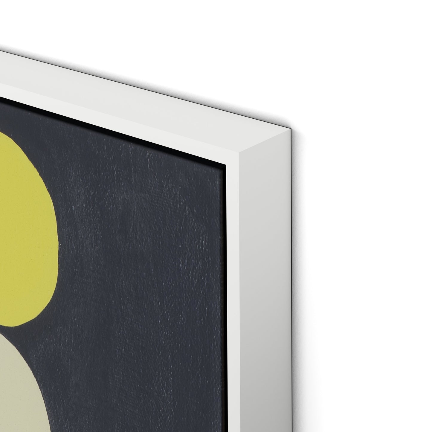 Citron Stack Canvas Floater Framed / 24 x 32 in / White