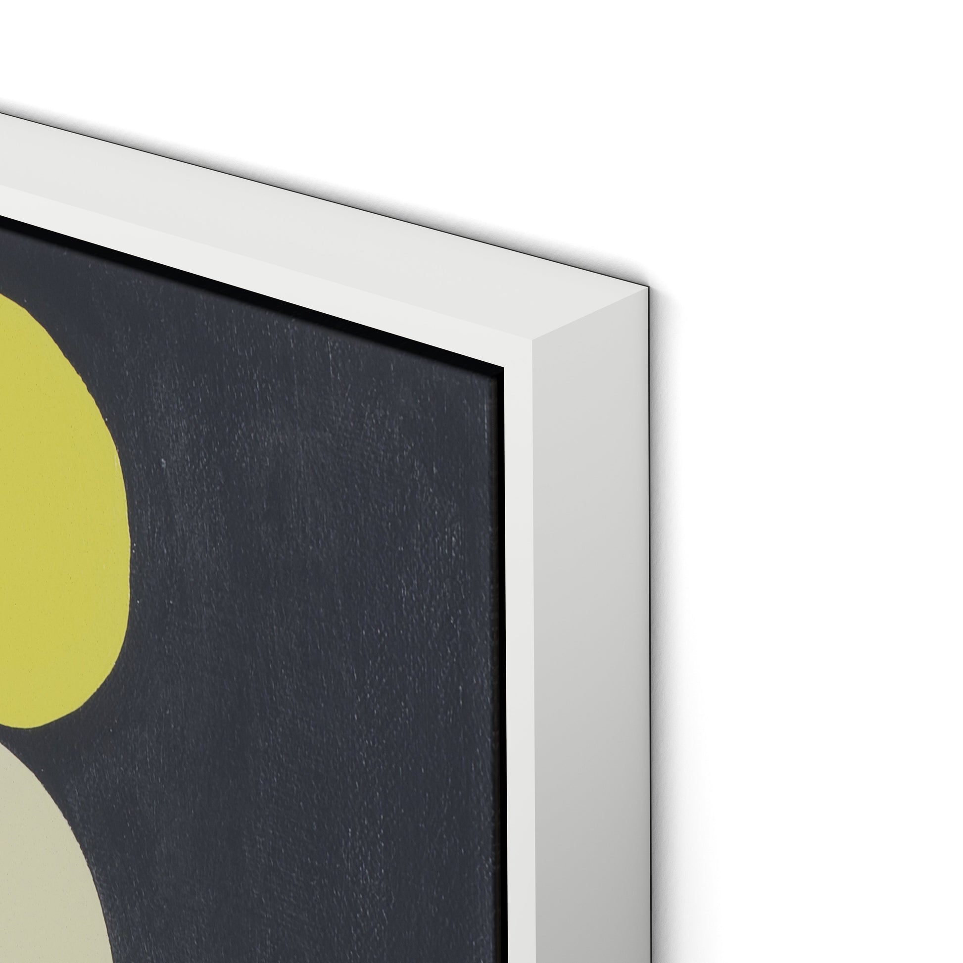 Citron Stack Canvas Floater Framed / 24 x 32 in / White