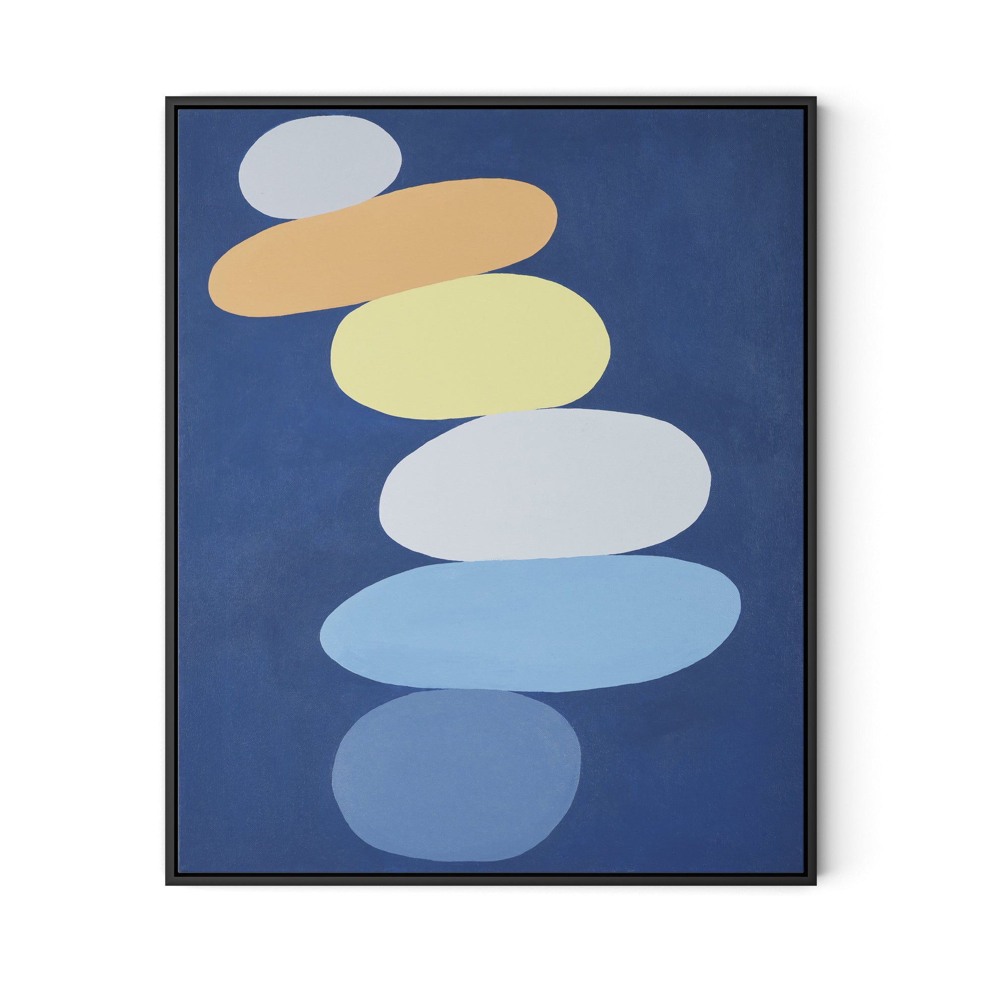 Boardwalk Stack Canvas Floater Framed / 26.5 x 32 in / Black