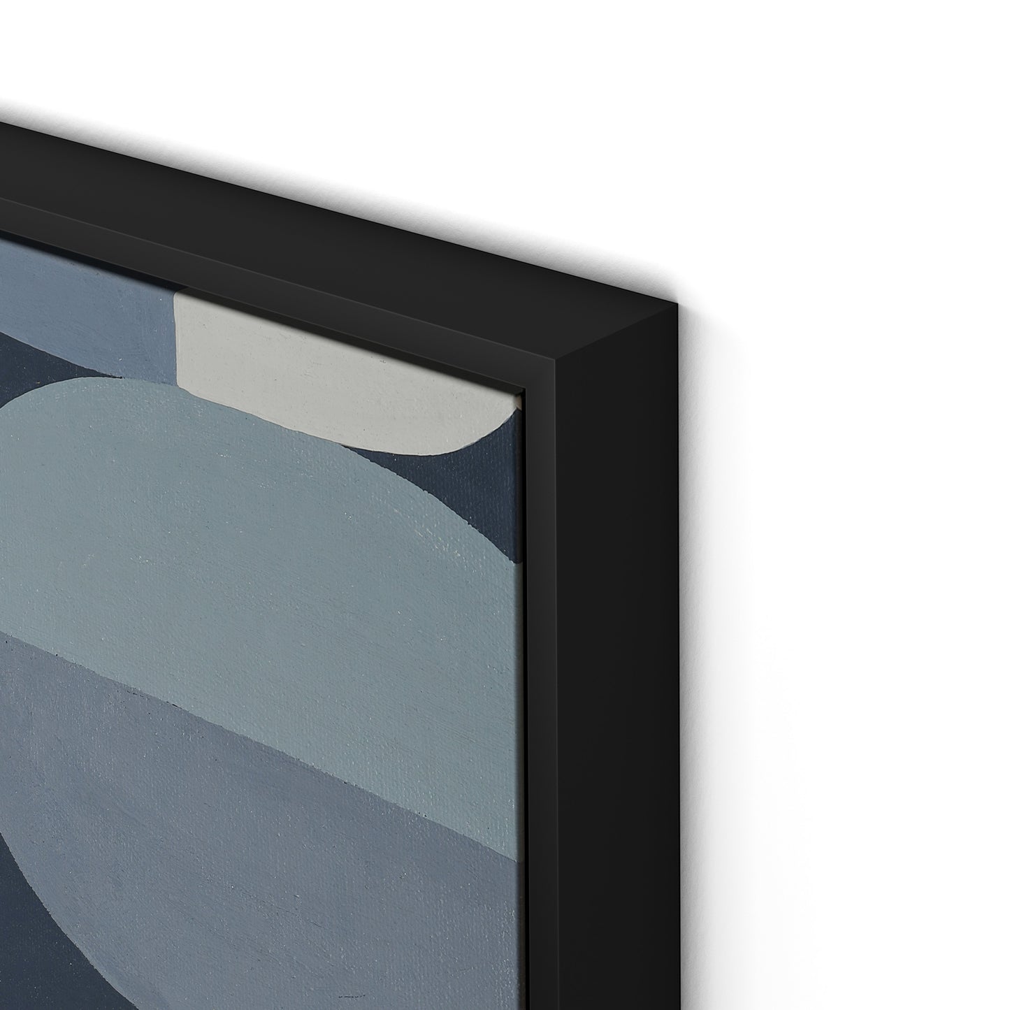 Waterfront Stack Canvas Floater Framed / 24 x 32 in / Black