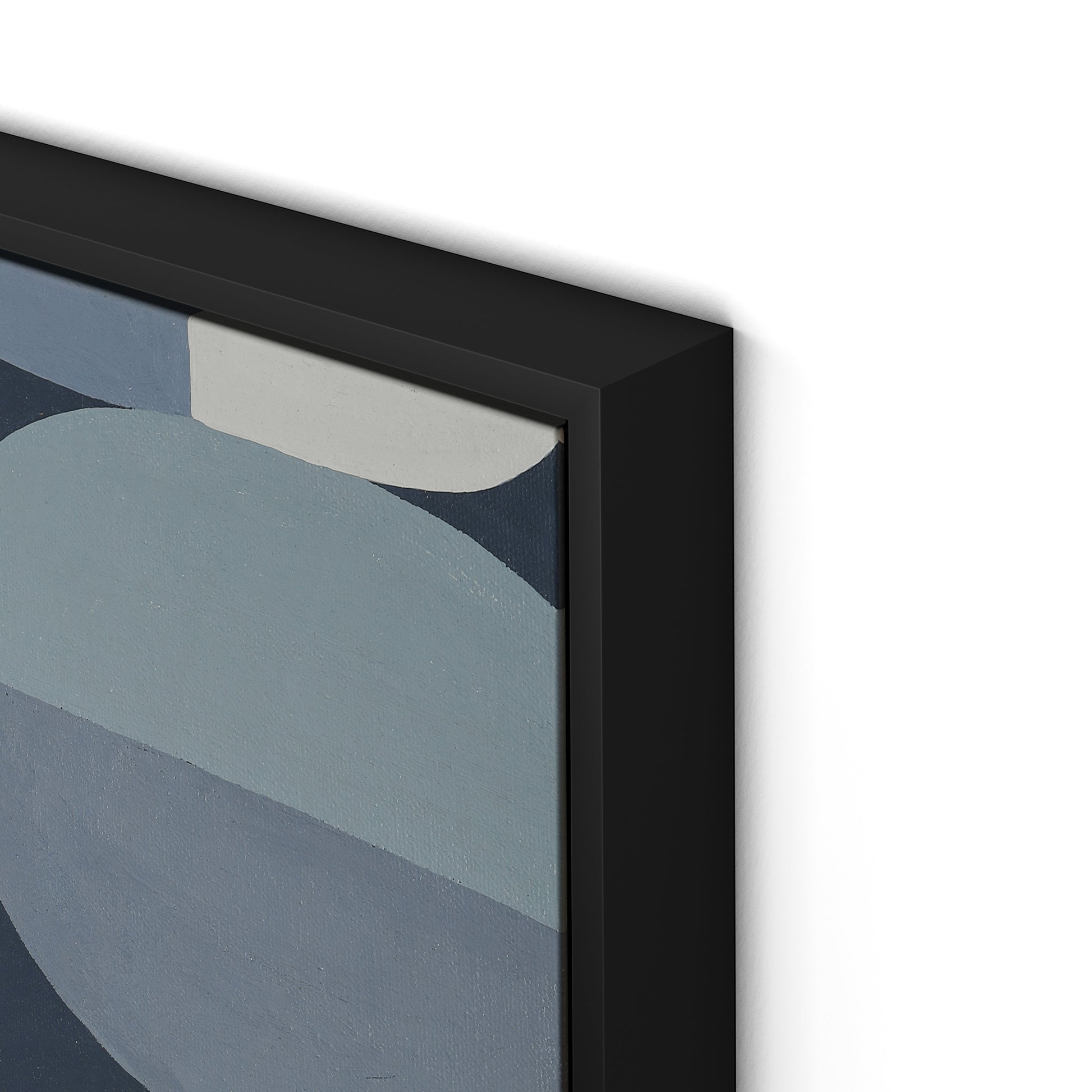 Waterfront Stack Canvas Floater Framed / 24 x 32 in / Black