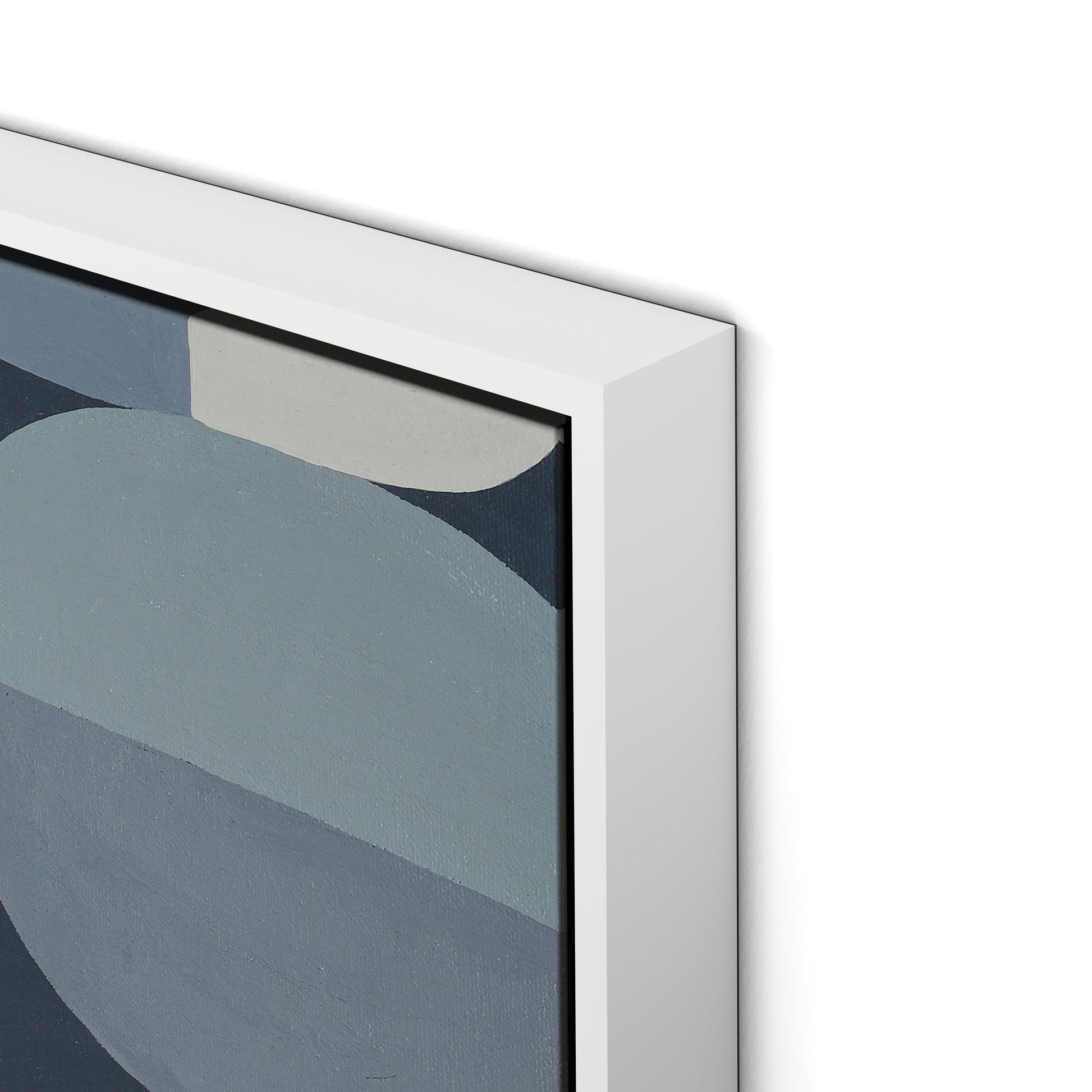 Waterfront Stack Canvas Floater Framed / 24 x 32 in / White