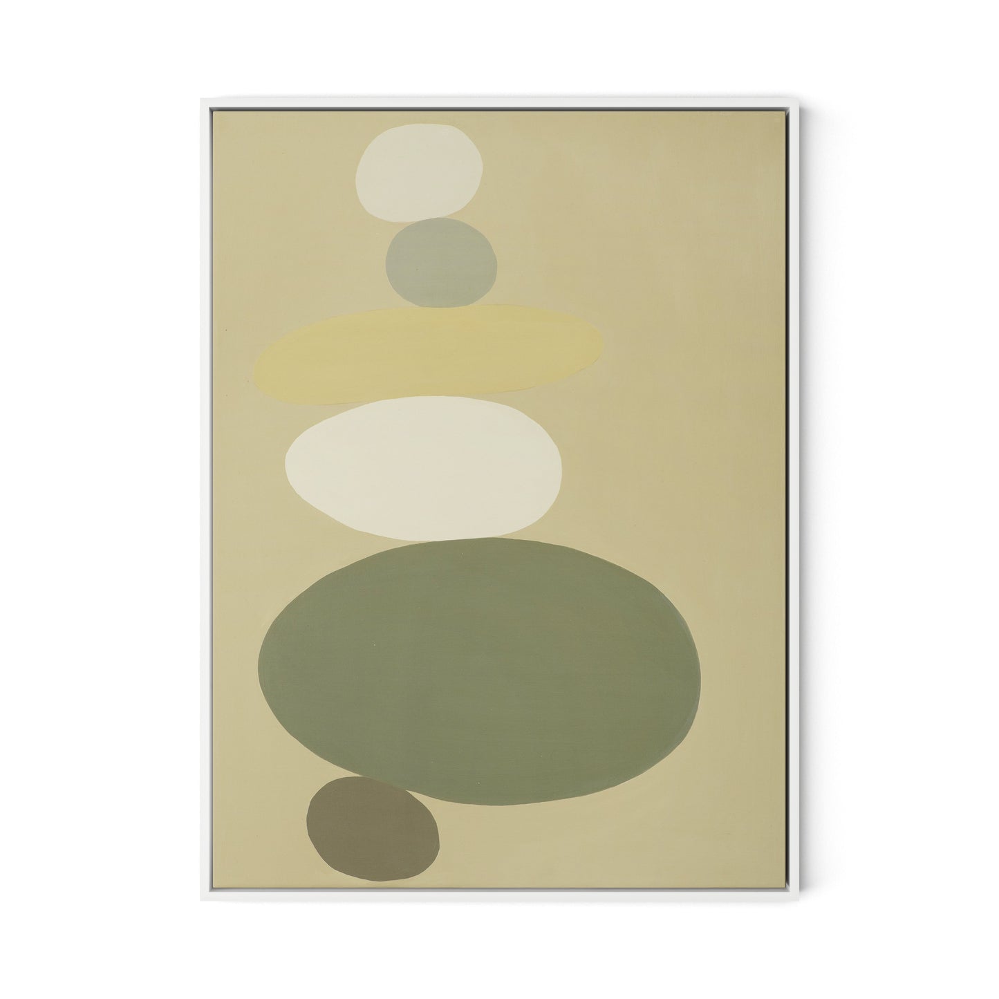 Evergreen II Canvas Floater Framed / 24 x 32 in / White