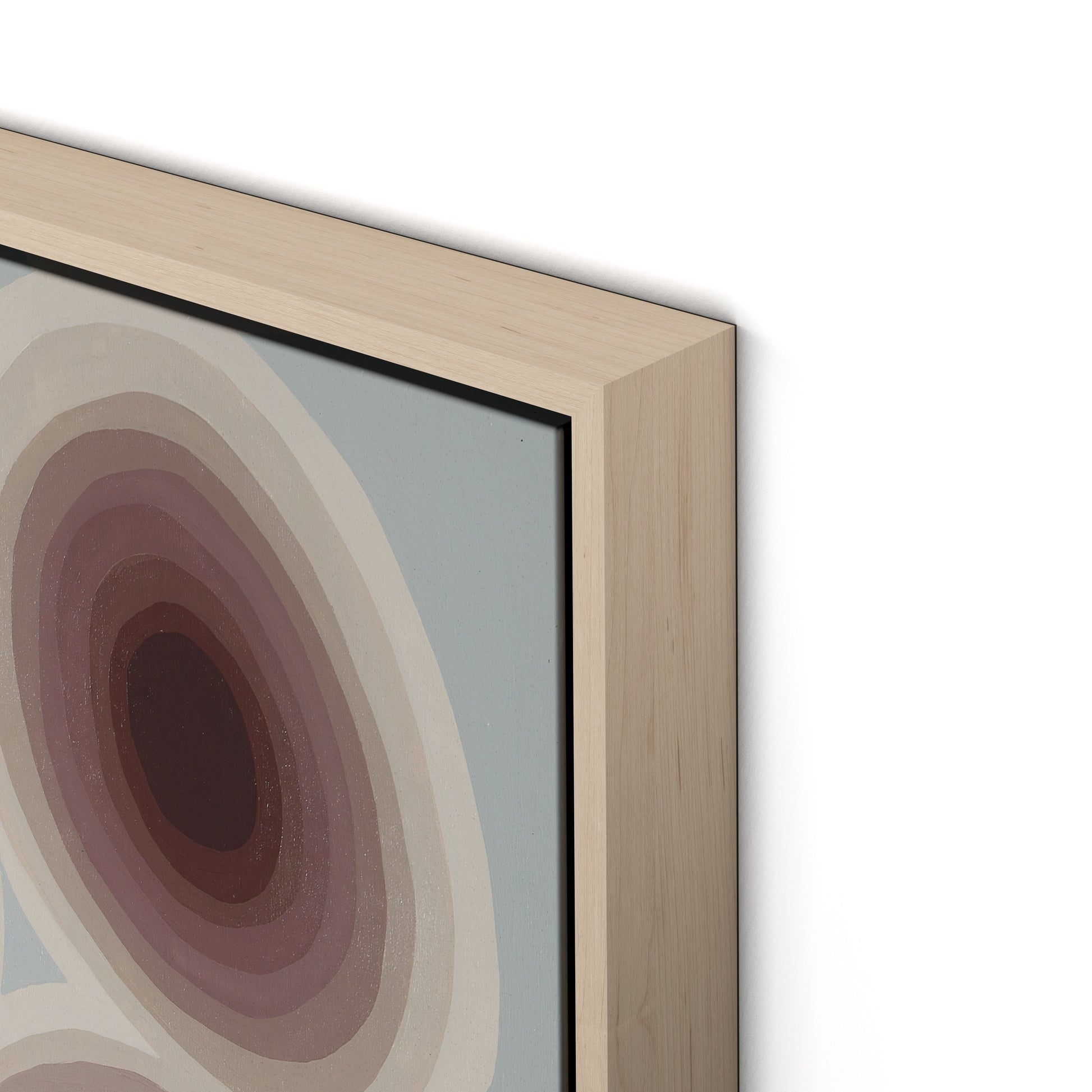 Plum Sky Rounds Canvas Floater Framed / 19 x 32 in / Natural Maple