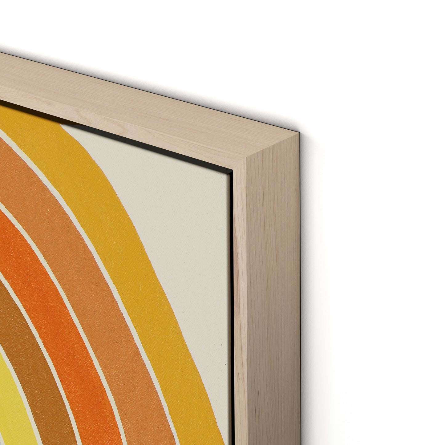 Vintage Rainbow Canvas Floater Framed / 24 x 32 in / Natural Maple