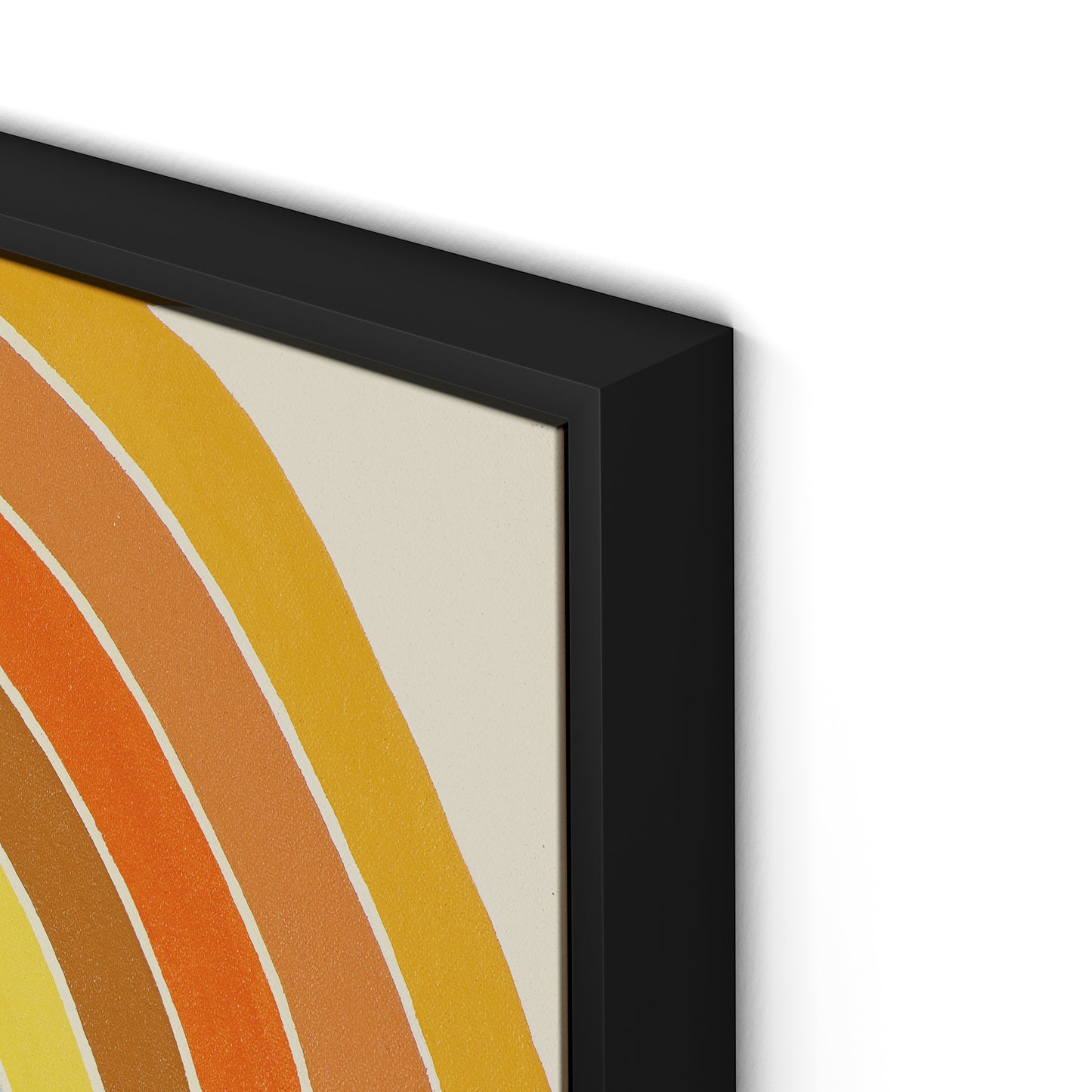 Vintage Rainbow Canvas Floater Framed / 24 x 32 in / Black