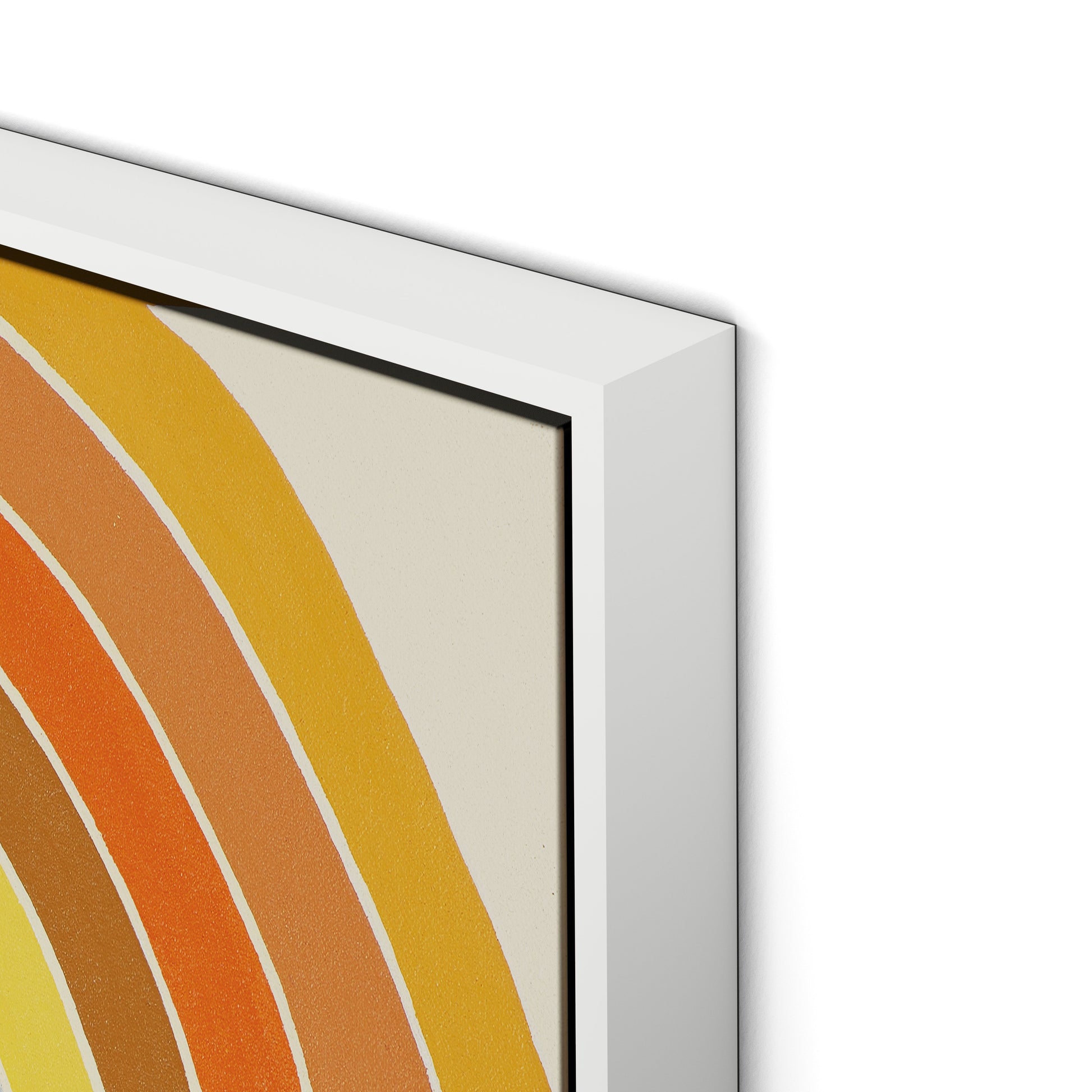 Vintage Rainbow Canvas Floater Framed / 24 x 32 in / White