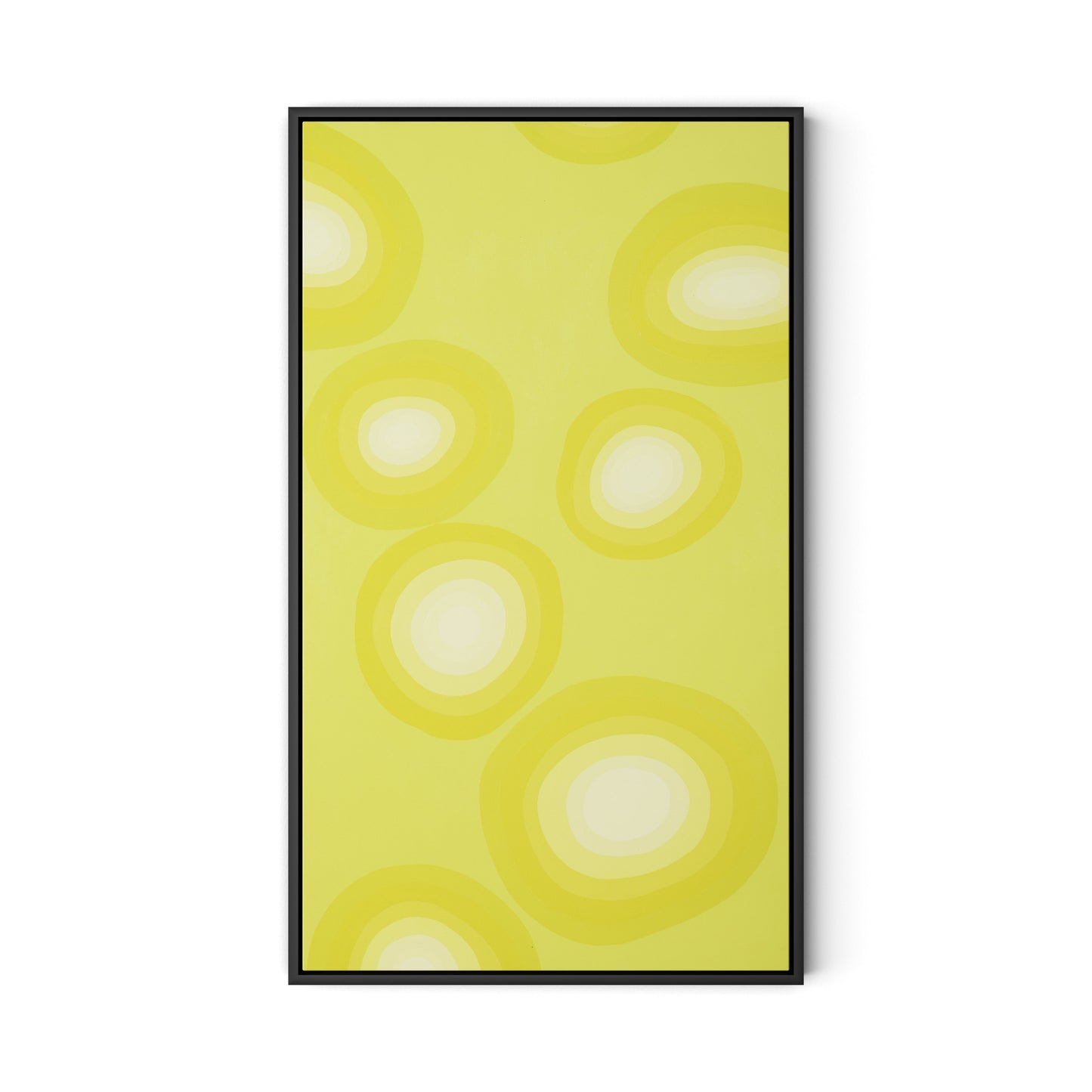 Citrus Rounds Canvas Floater Framed / 19 x 32 in / Black
