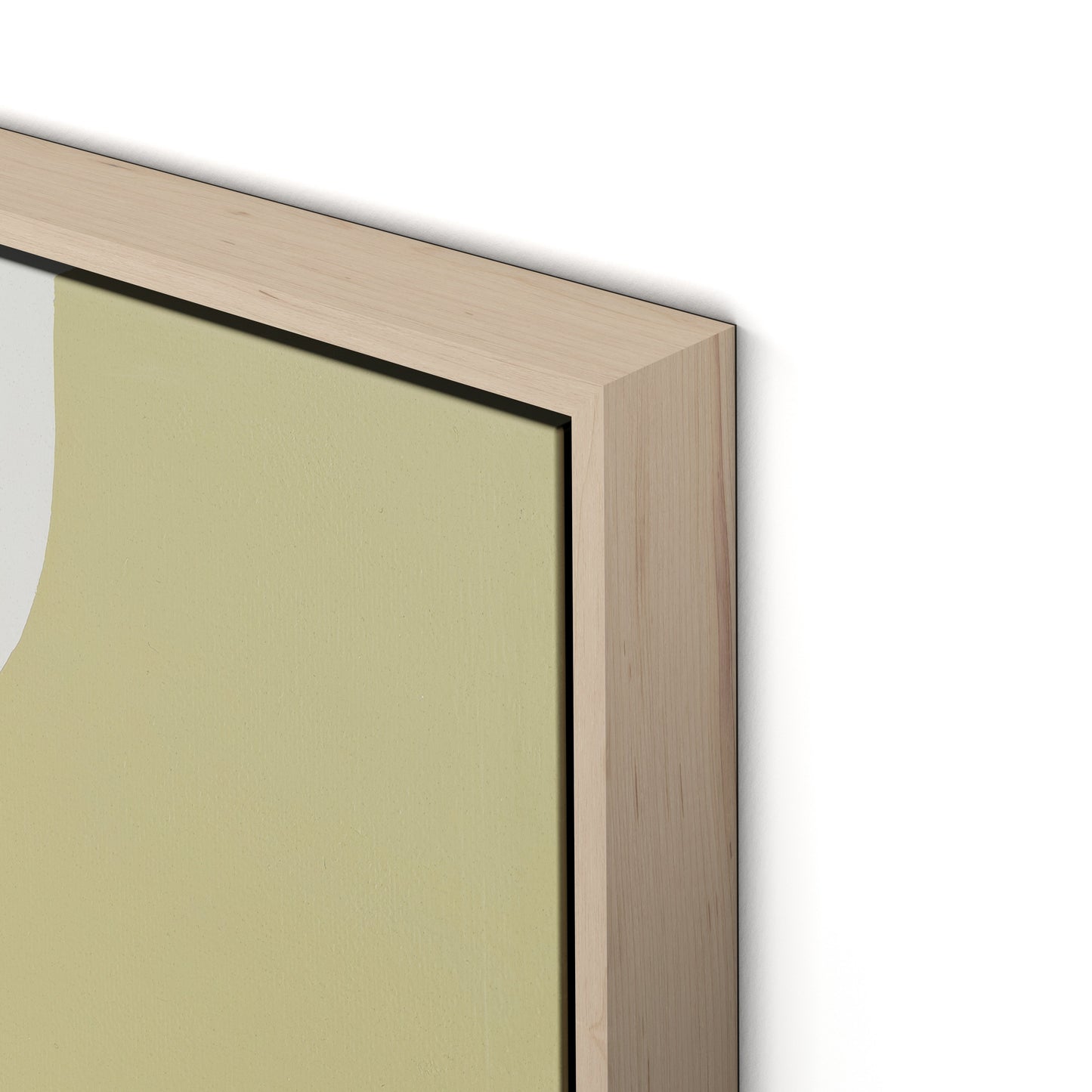 Meditation Sage Canvas Floater Framed / 24 x 32 in / Natural Maple