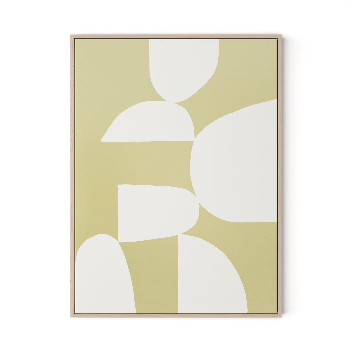 Meditation Sage Canvas Floater Framed / 24 x 32 in / Natural Maple