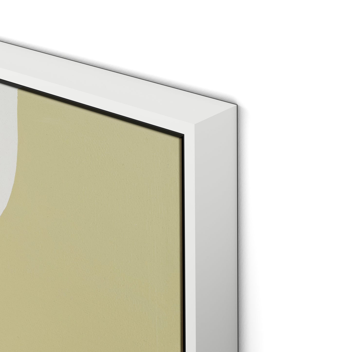 Meditation Sage Canvas Floater Framed / 24 x 32 in / White