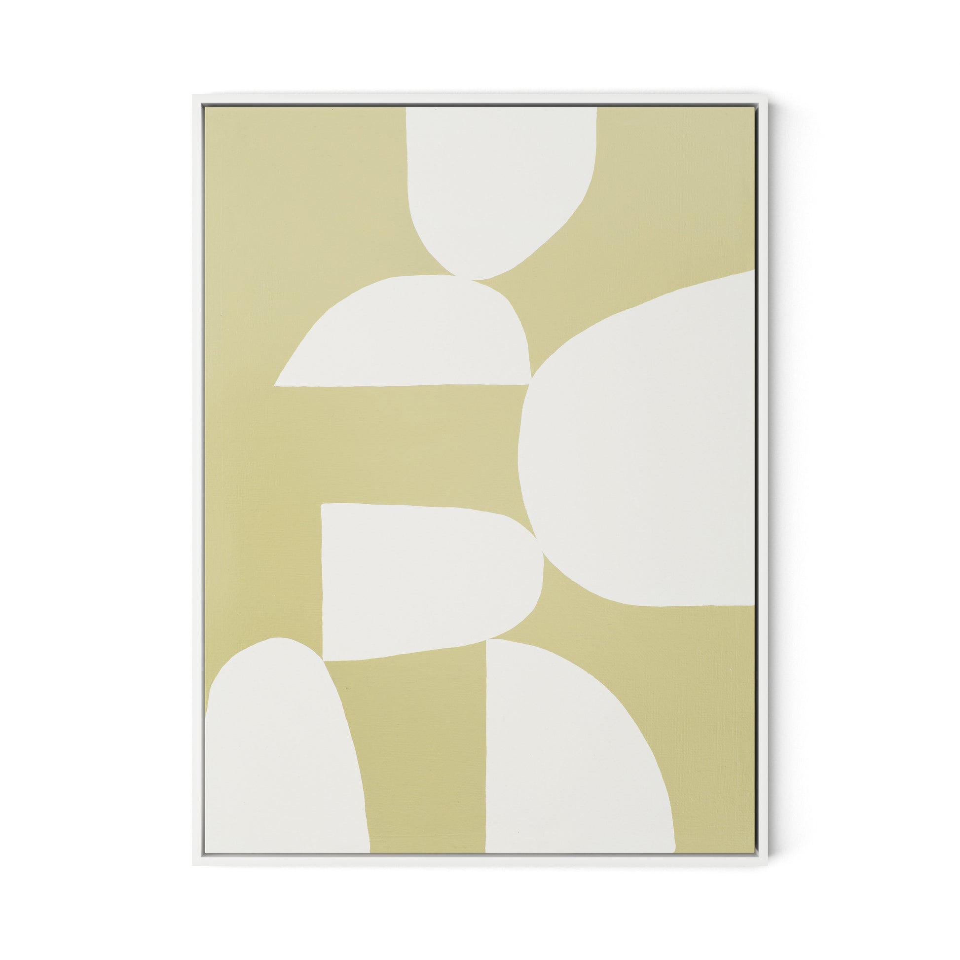 Meditation Sage Canvas Floater Framed / 24 x 32 in / White