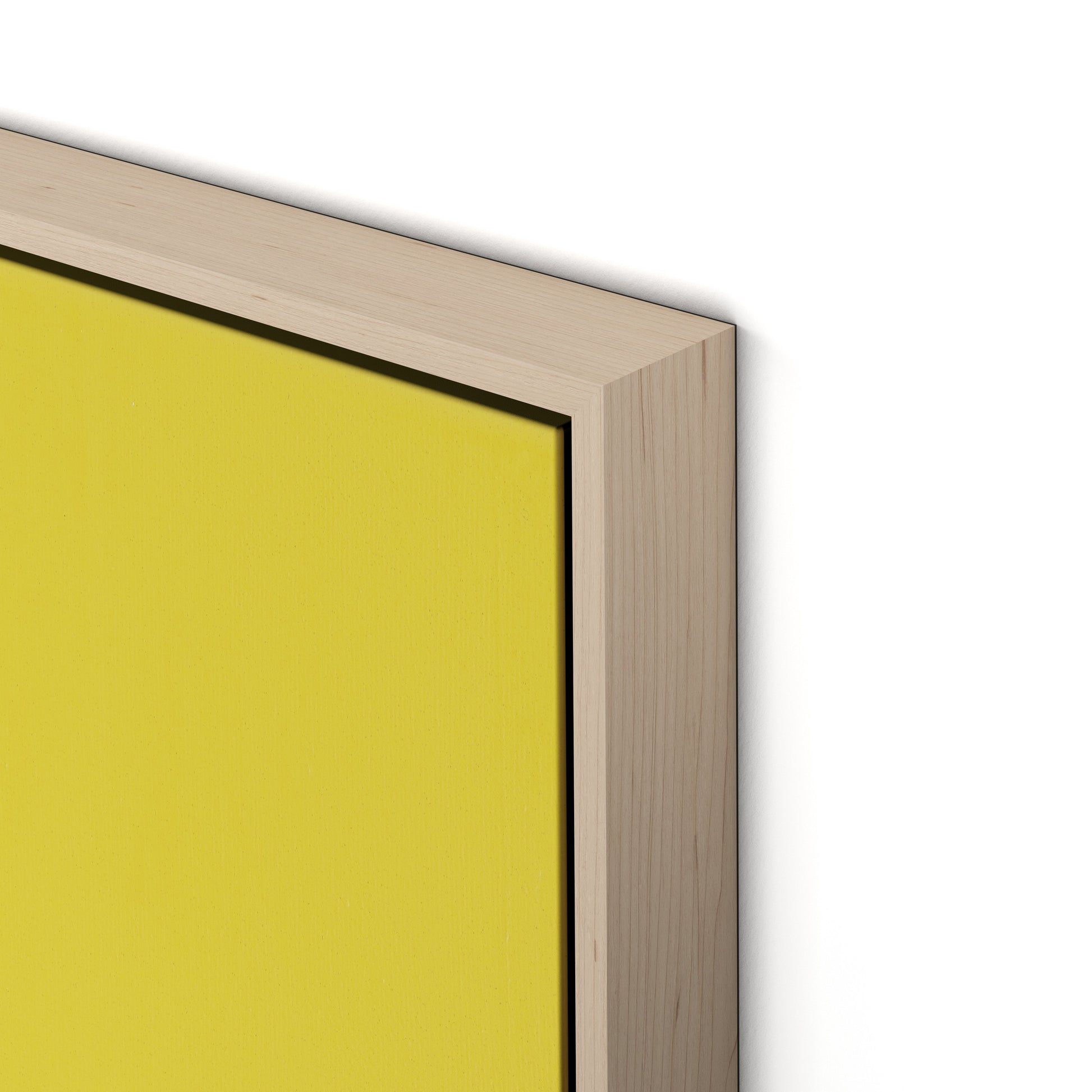 Meditation Goldenrod Canvas Floater Framed / 24 x 32 in / Natural Maple