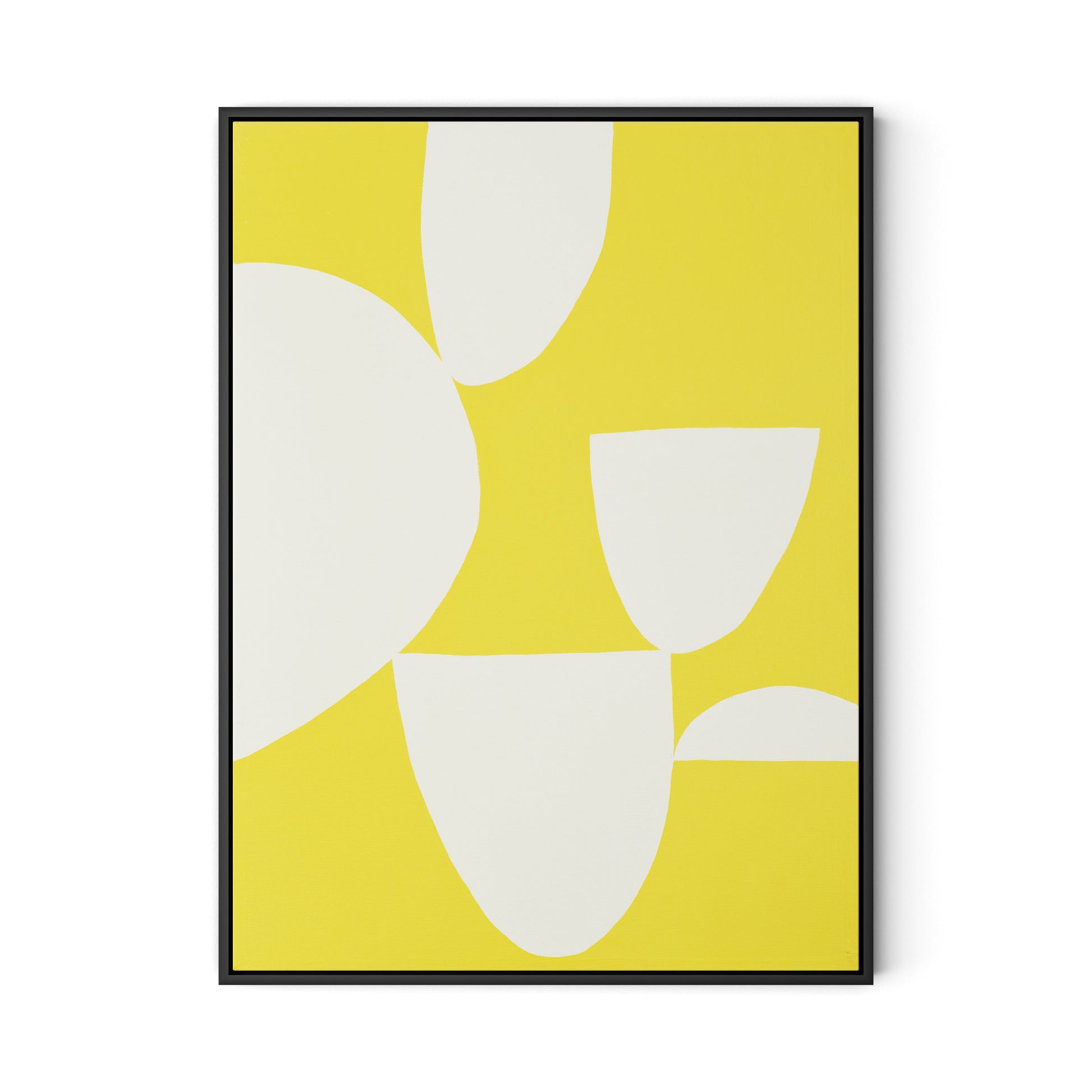 Meditation Goldenrod Canvas Floater Framed / 24 x 32 in / Black