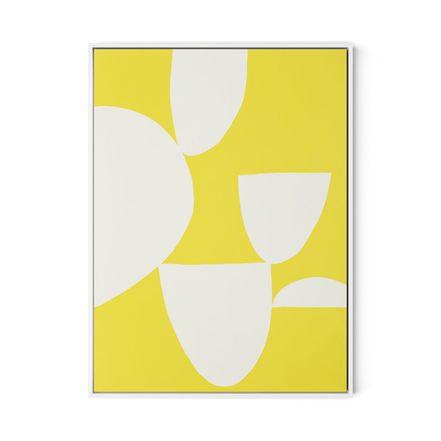 Meditation Goldenrod Canvas Floater Framed / 24 x 32 in / White
