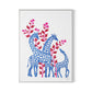 Giraffes Canvas Floater Framed / 24 x 32 in / White