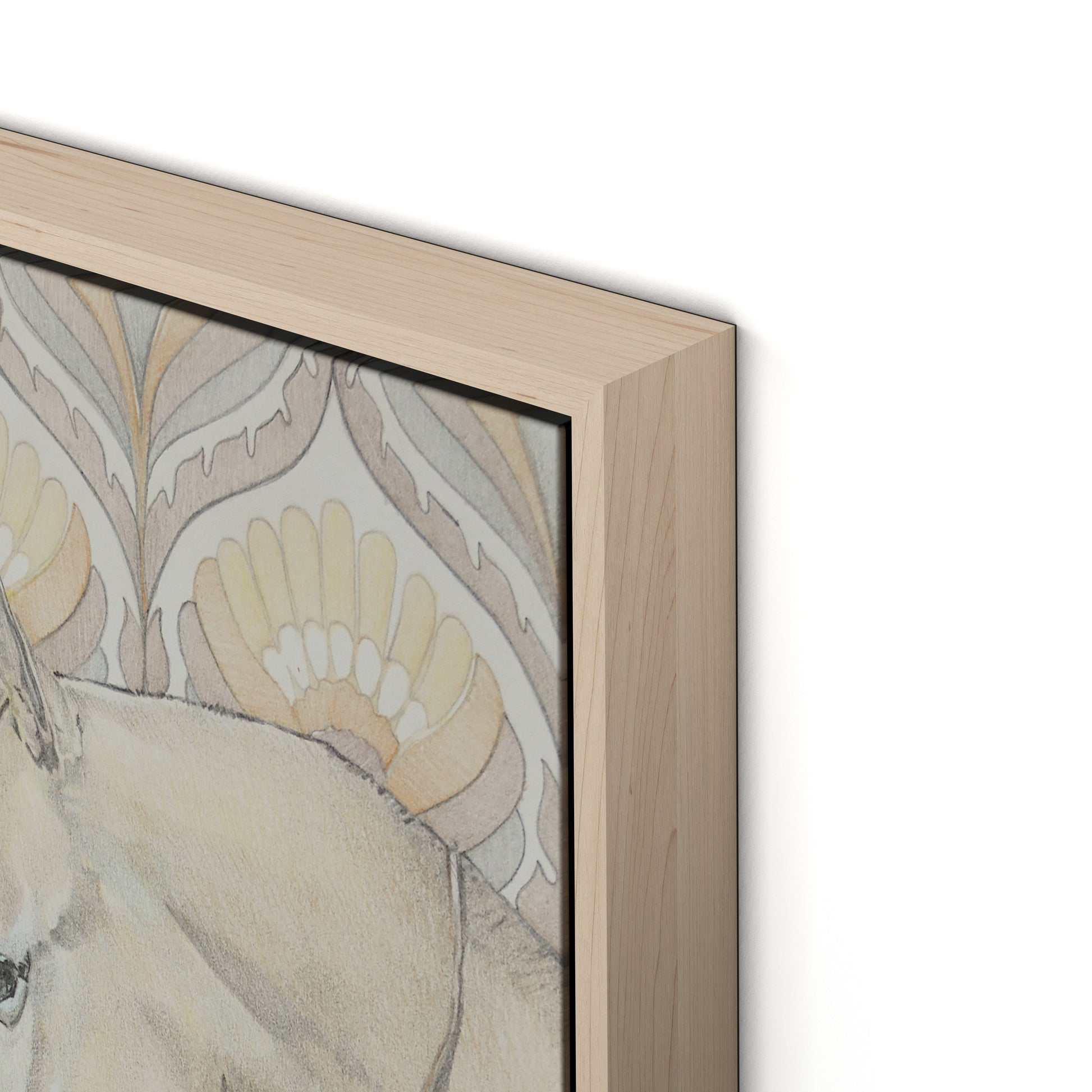 Akhal Teke Canvas Floater Framed / 12 x 18 in / Natural Maple