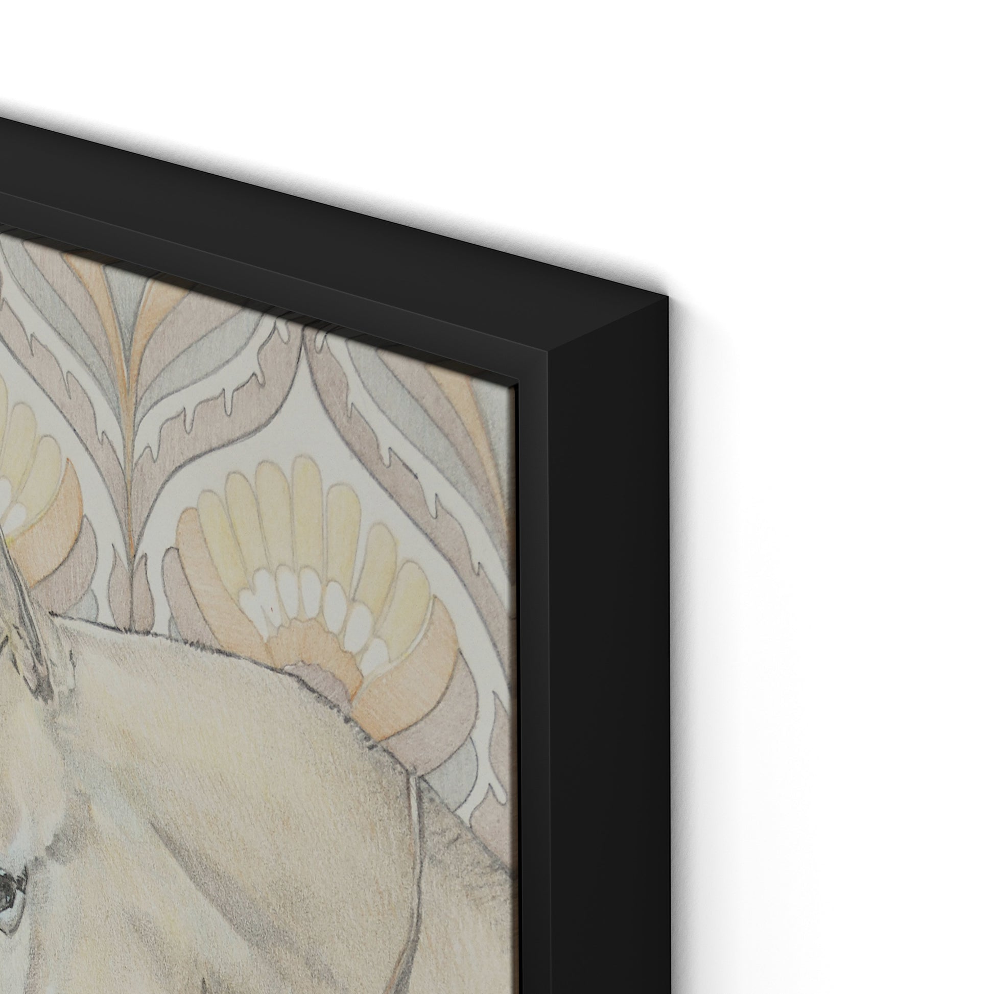 Akhal Teke Canvas Floater Framed / 12 x 18 in / Black