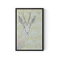 Gazelle Green Canvas Floater Framed / 12 x 18 in / Black
