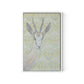 Gazelle Green Canvas Floater Framed / 12 x 18 in / White