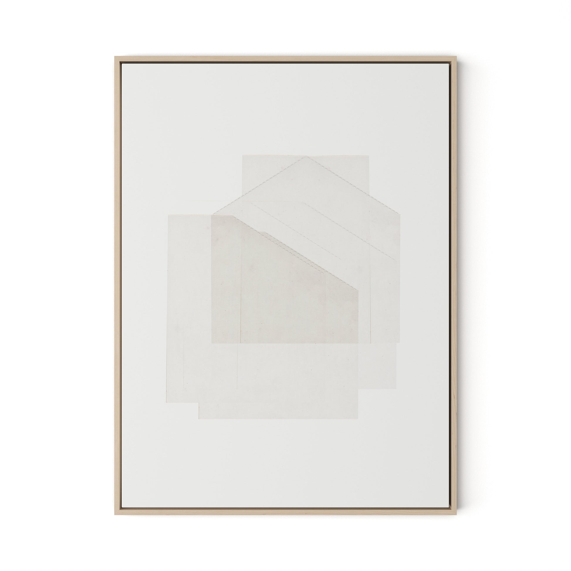 Box Canvas Floater Framed / 24 x 32 in / Natural Maple