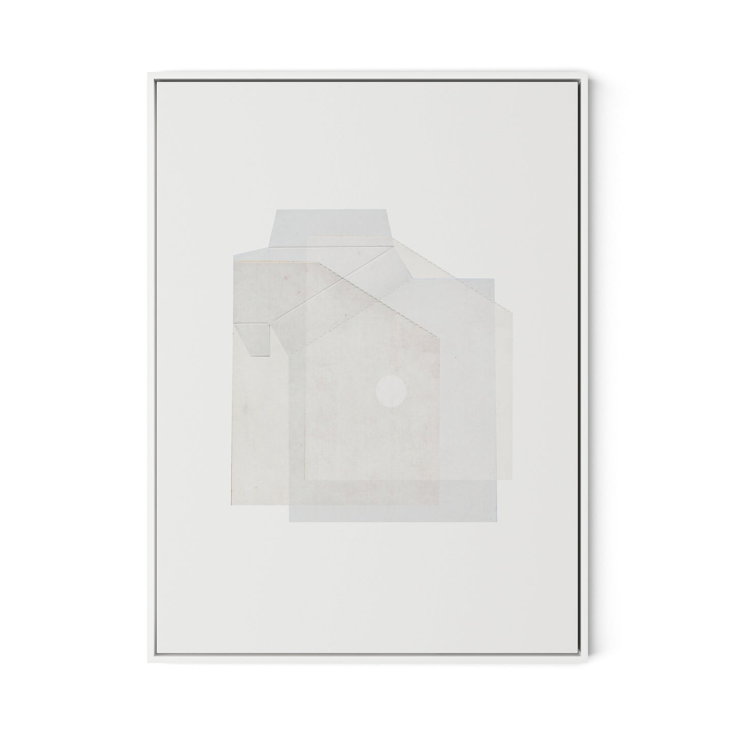 Box 2 Canvas Floater Framed / 24 x 32 in / White